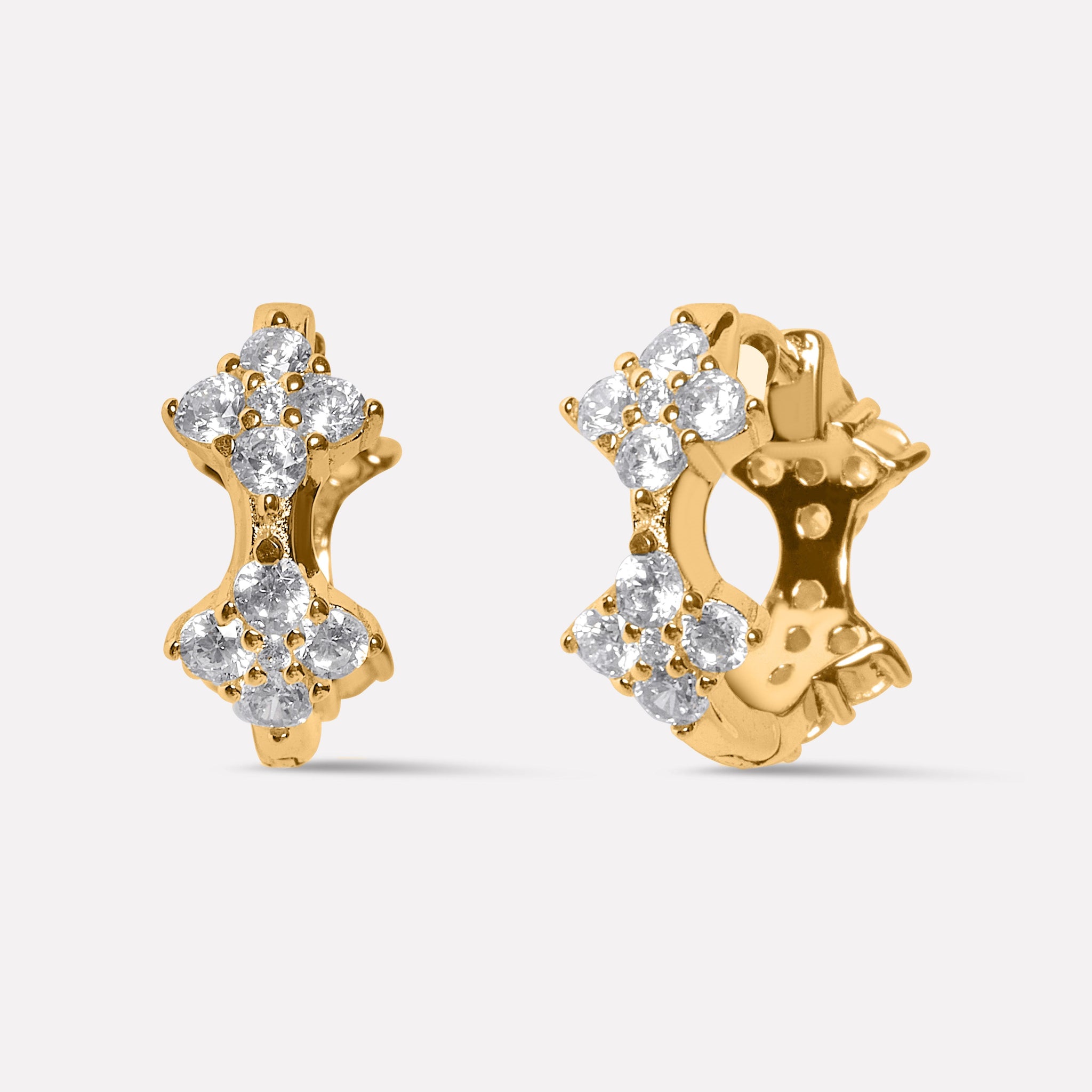 Bloomiq Crystal Hoops Earrings