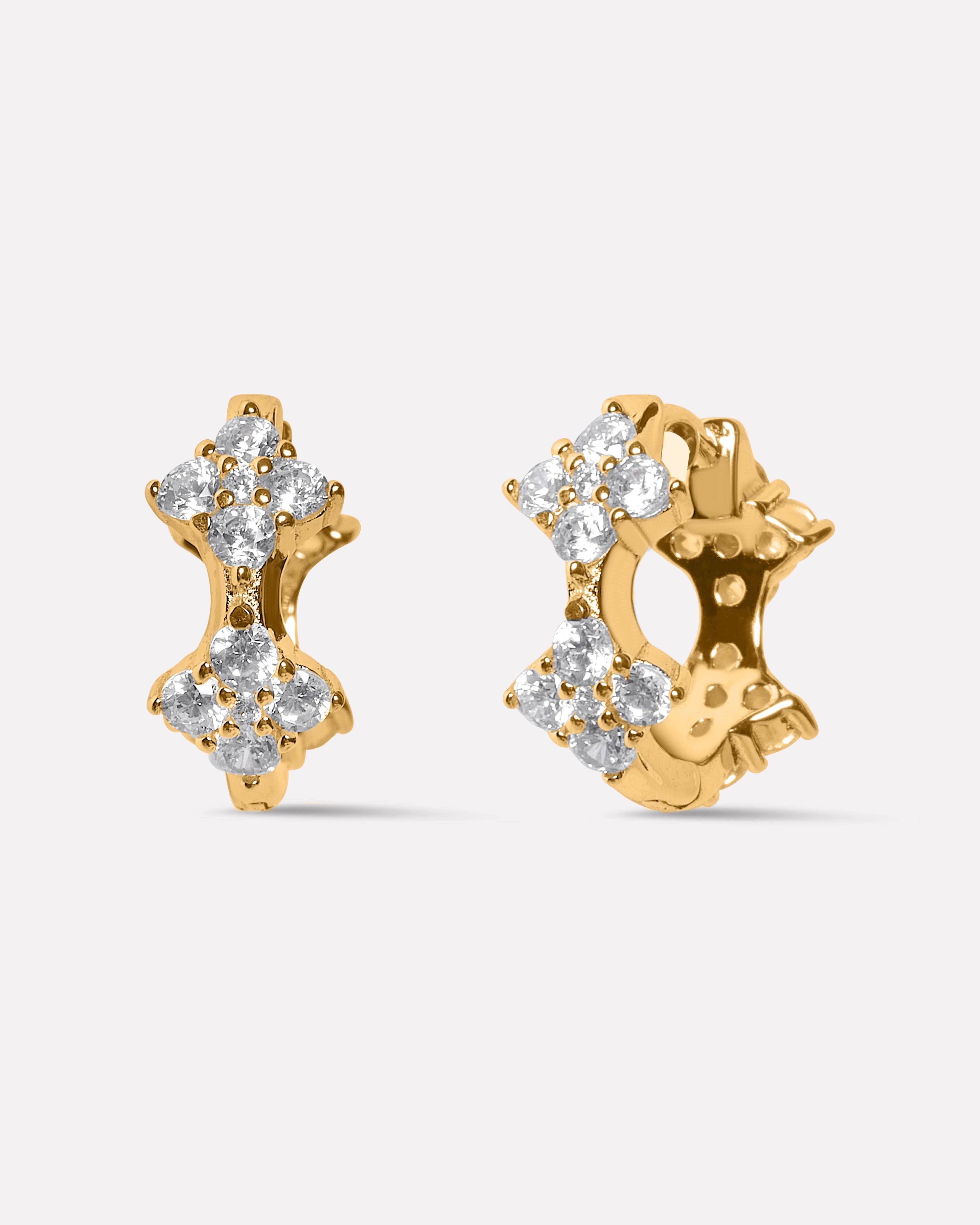 Bloomiq Crystal Hoops Earrings