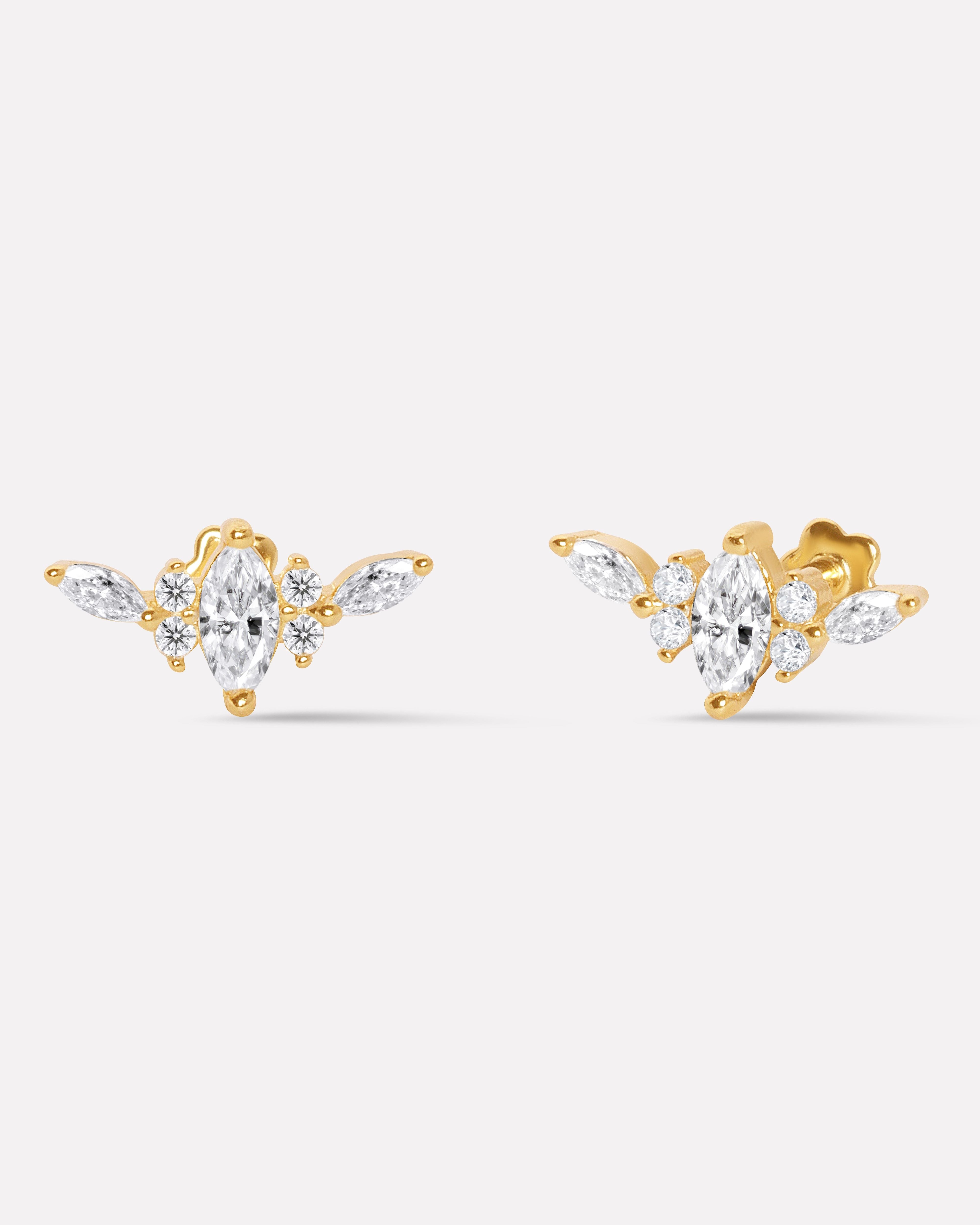 Ayra Flat Back Stud Earrings