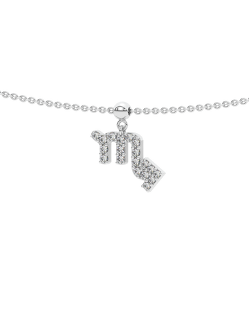 Scorpio Stone Pave Zodiac Necklace