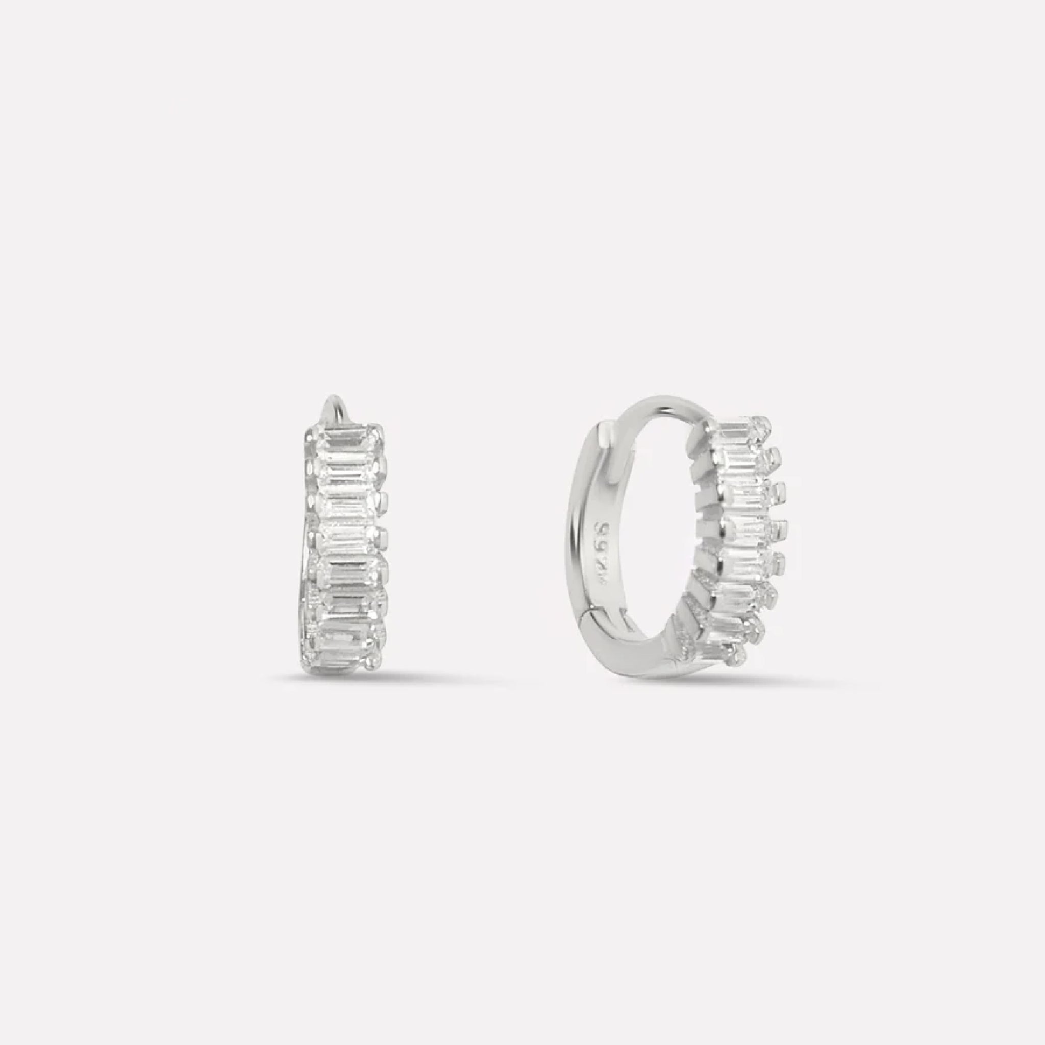 Baguette Hoop Earrings