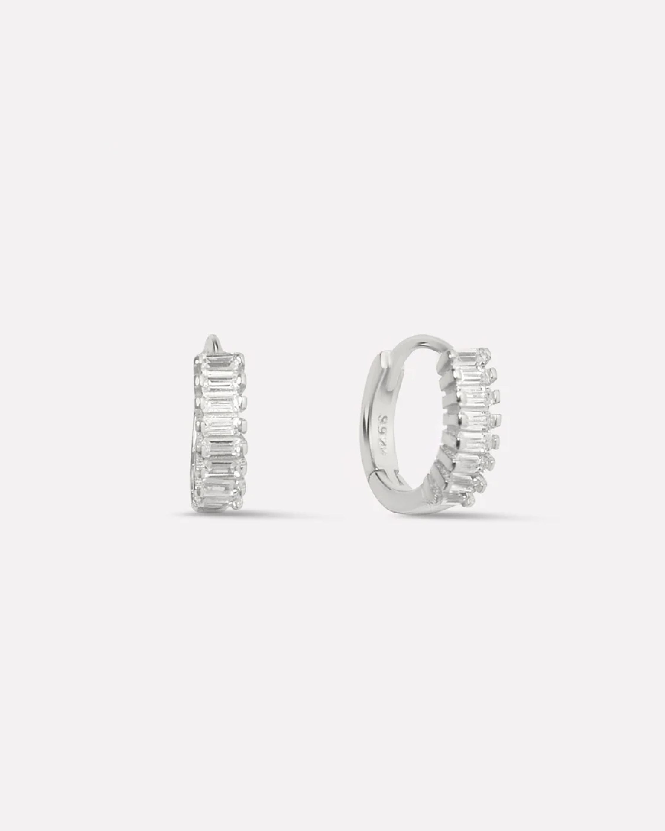 Baguette Hoop Earrings