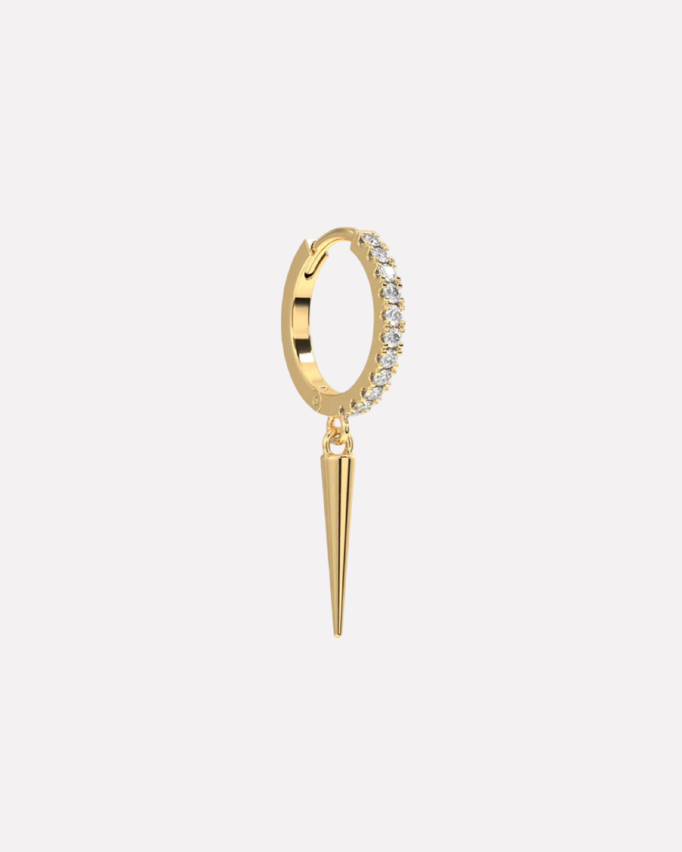 Bar Charm Hoop Earrings
