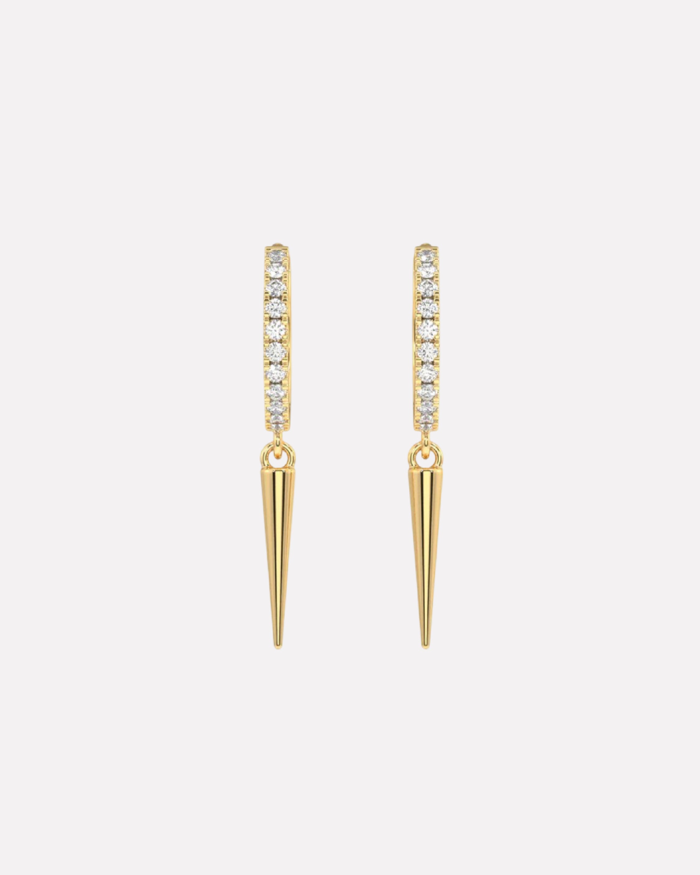 Bar Charm Hoop Earrings