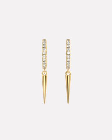 Bar Charm Hoop Earrings