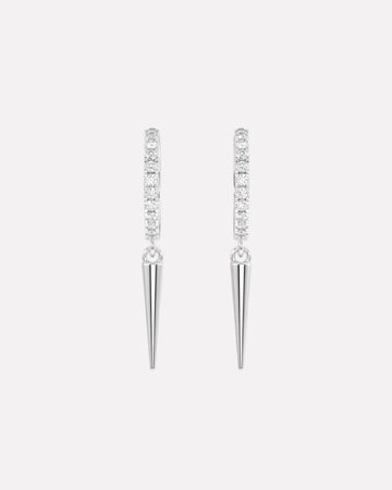 Bar Charm Hoop Earrings