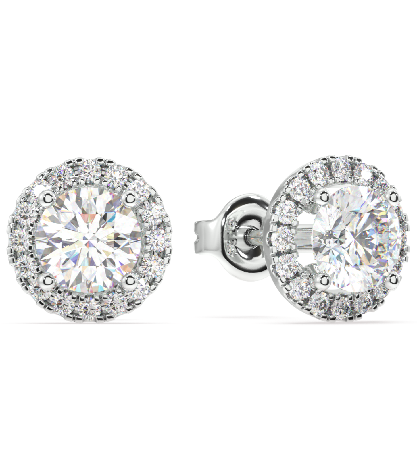 Round solitaire with zircon lining - bold size