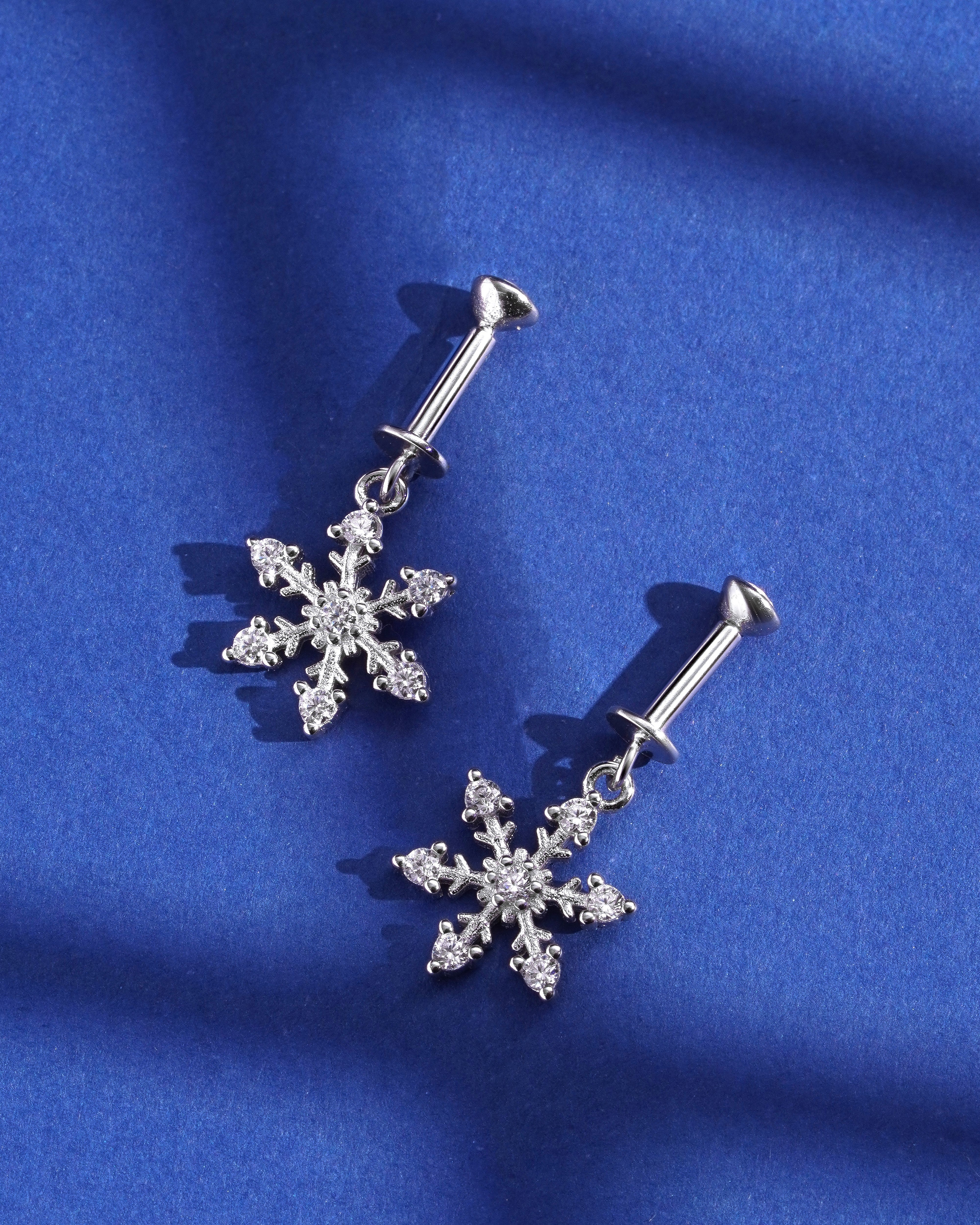 'Ice on ear' Snowflake - screw Helix Hanging