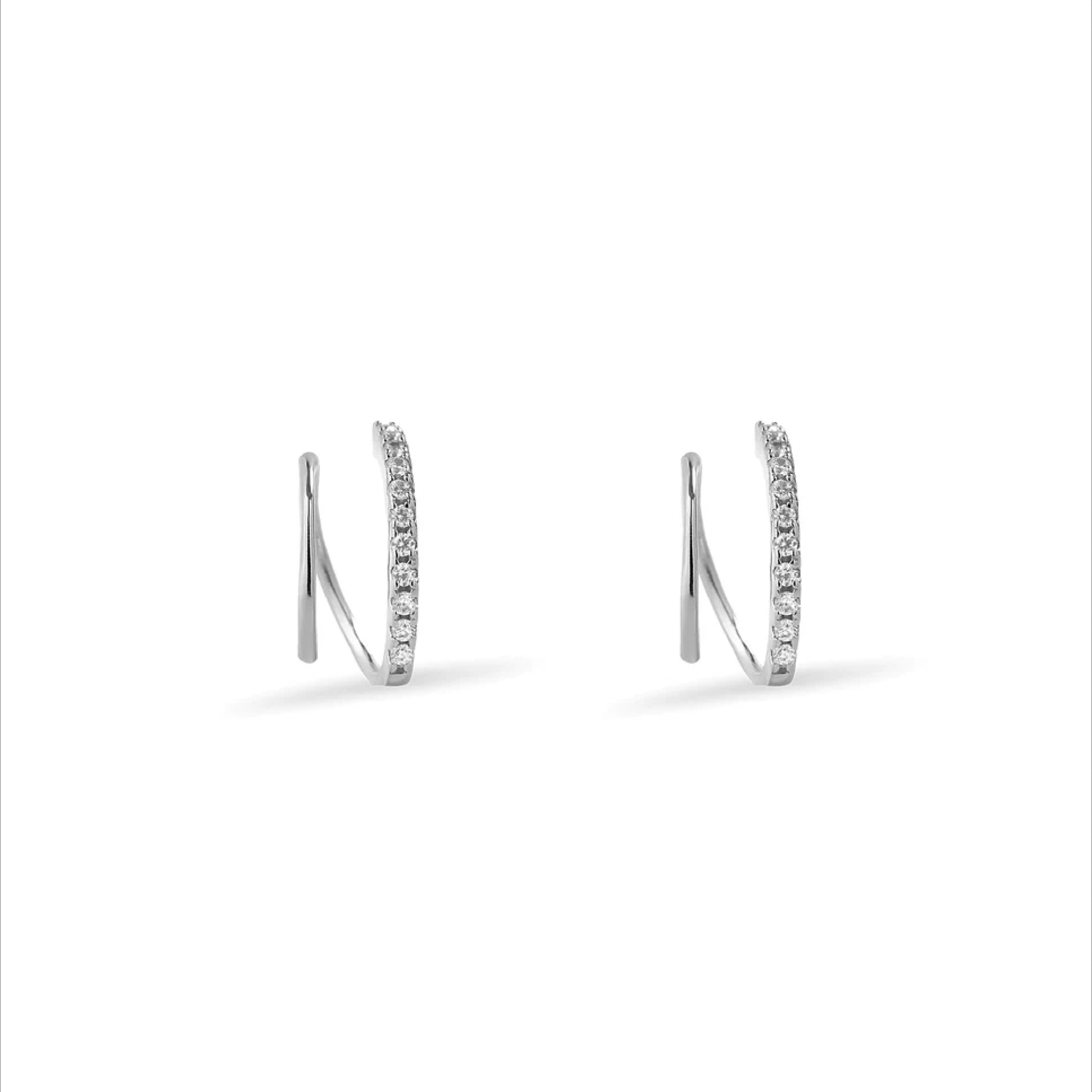 Double Wired Spiral Hoop Earrings