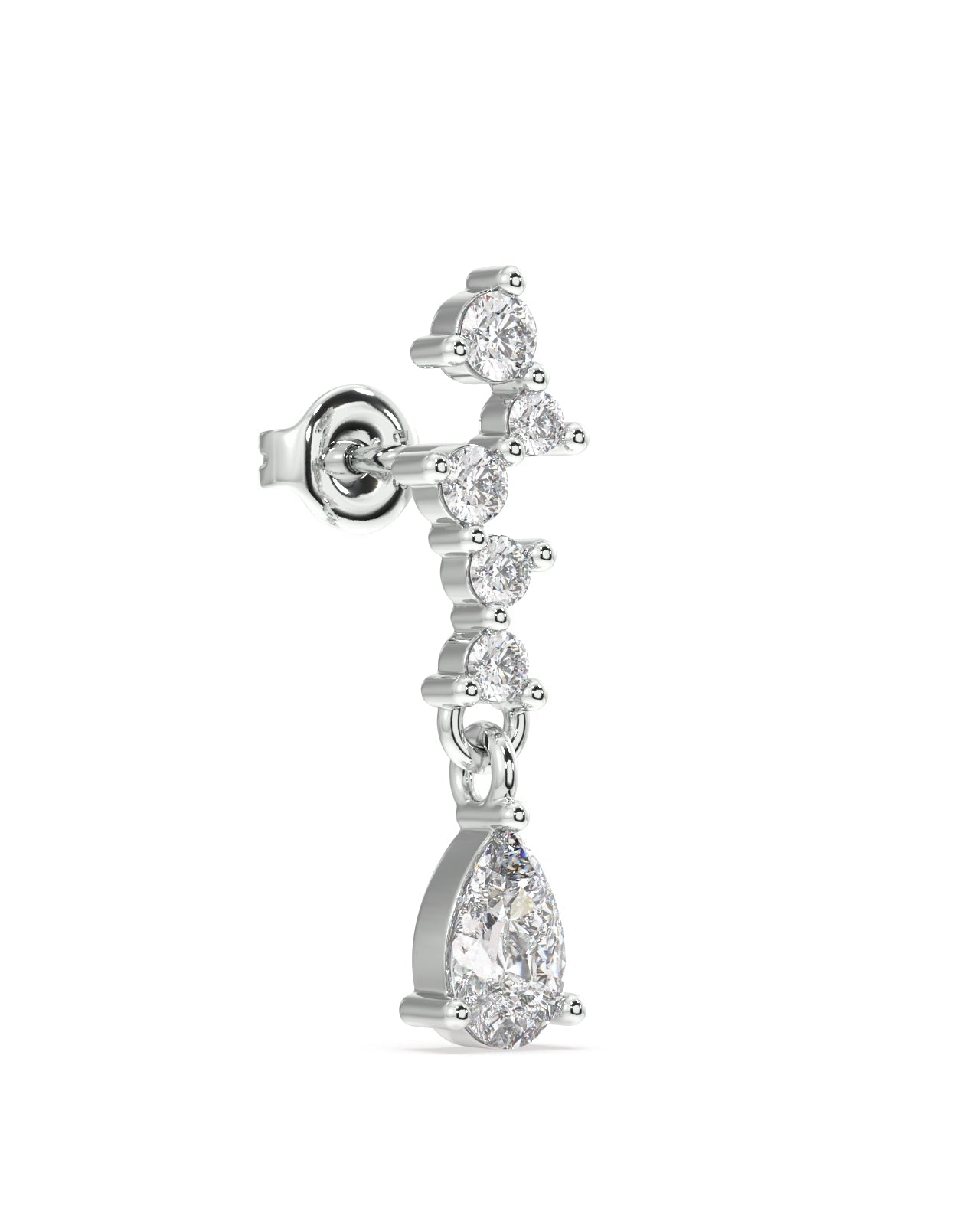 Classic zirconia asymmetry stud earring set