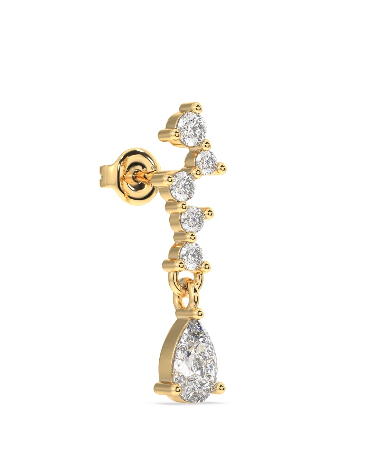Classic zirconia asymmetry stud earring set