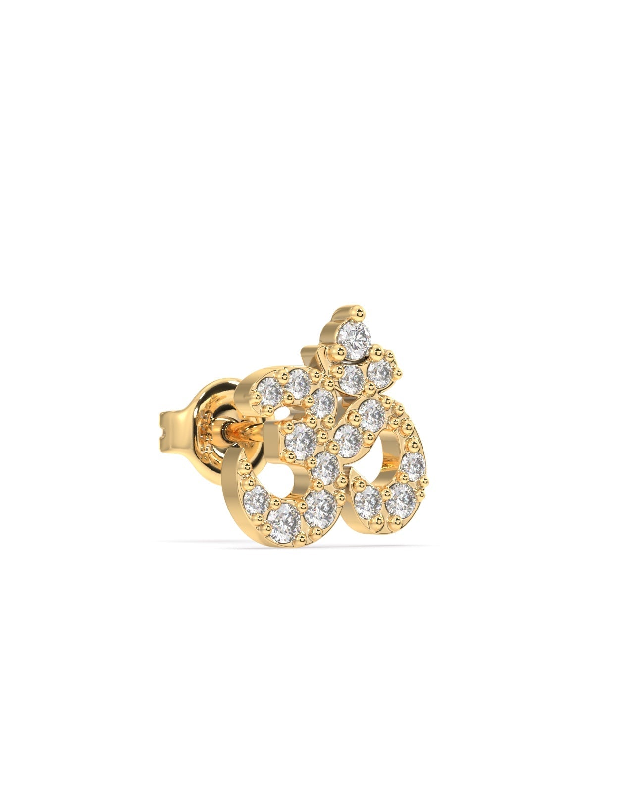 AUM ( Om ) Stud Earring - 18k Gold Plated