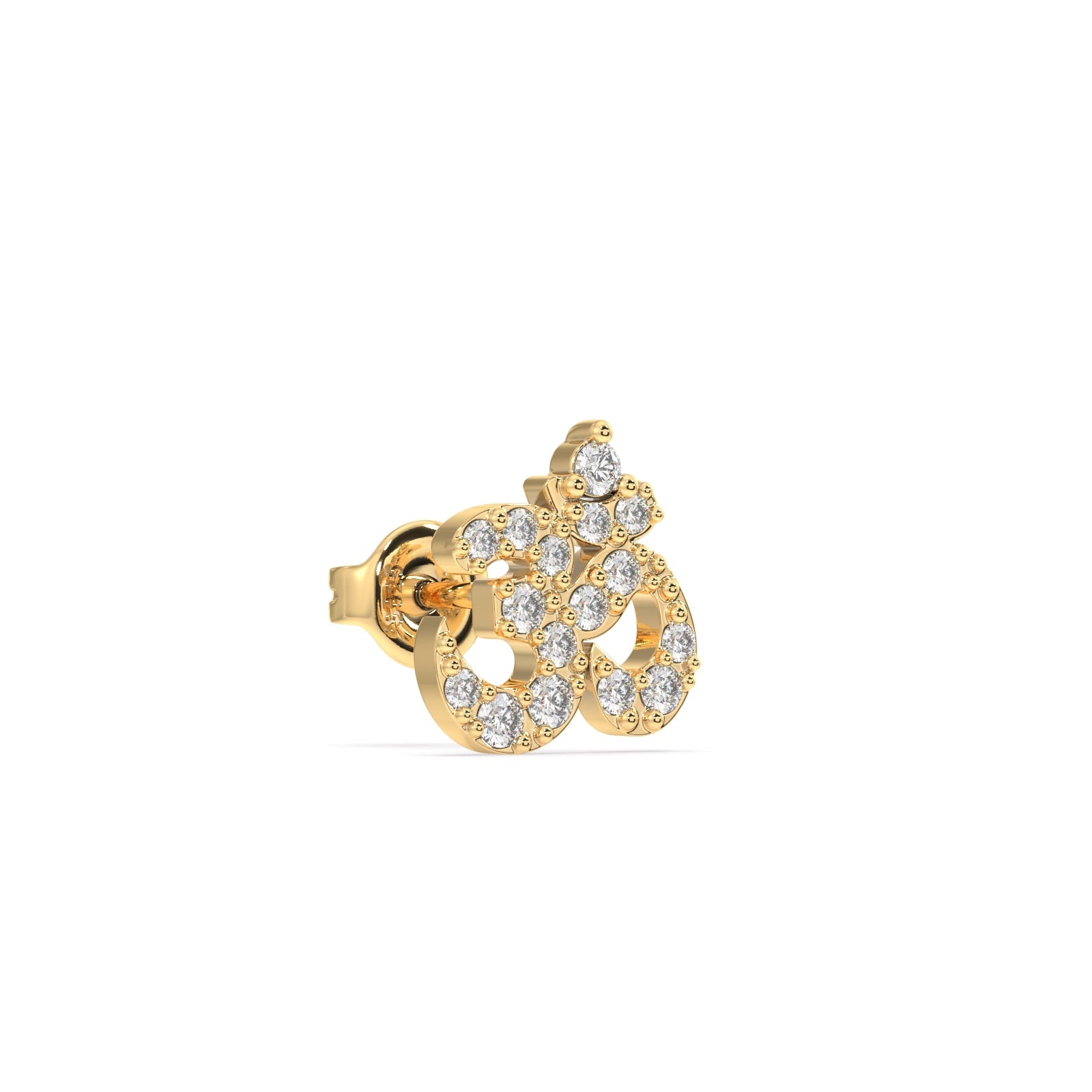 AUM ( Om ) Stud Earring - 18k Gold Plated