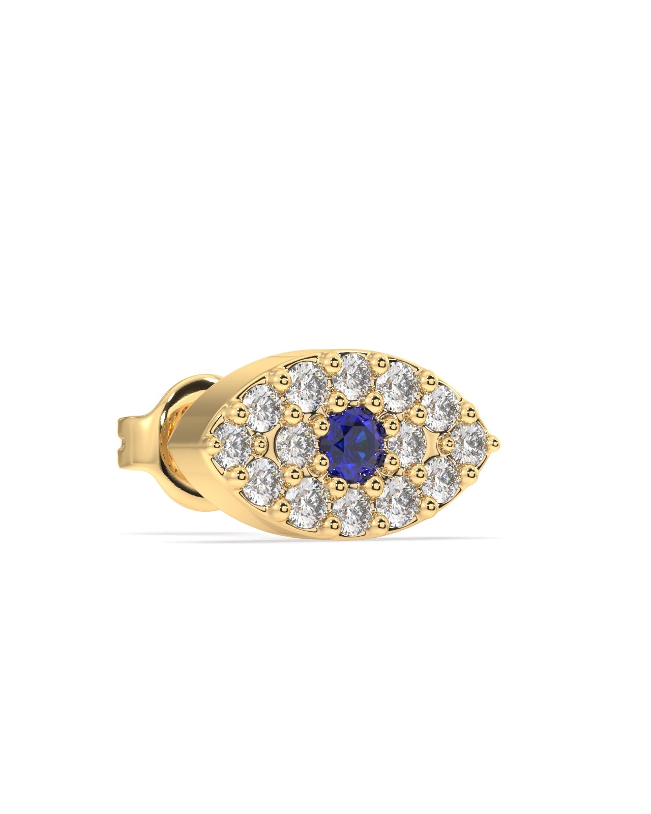 Evil Eye Earring Stud With Zircons