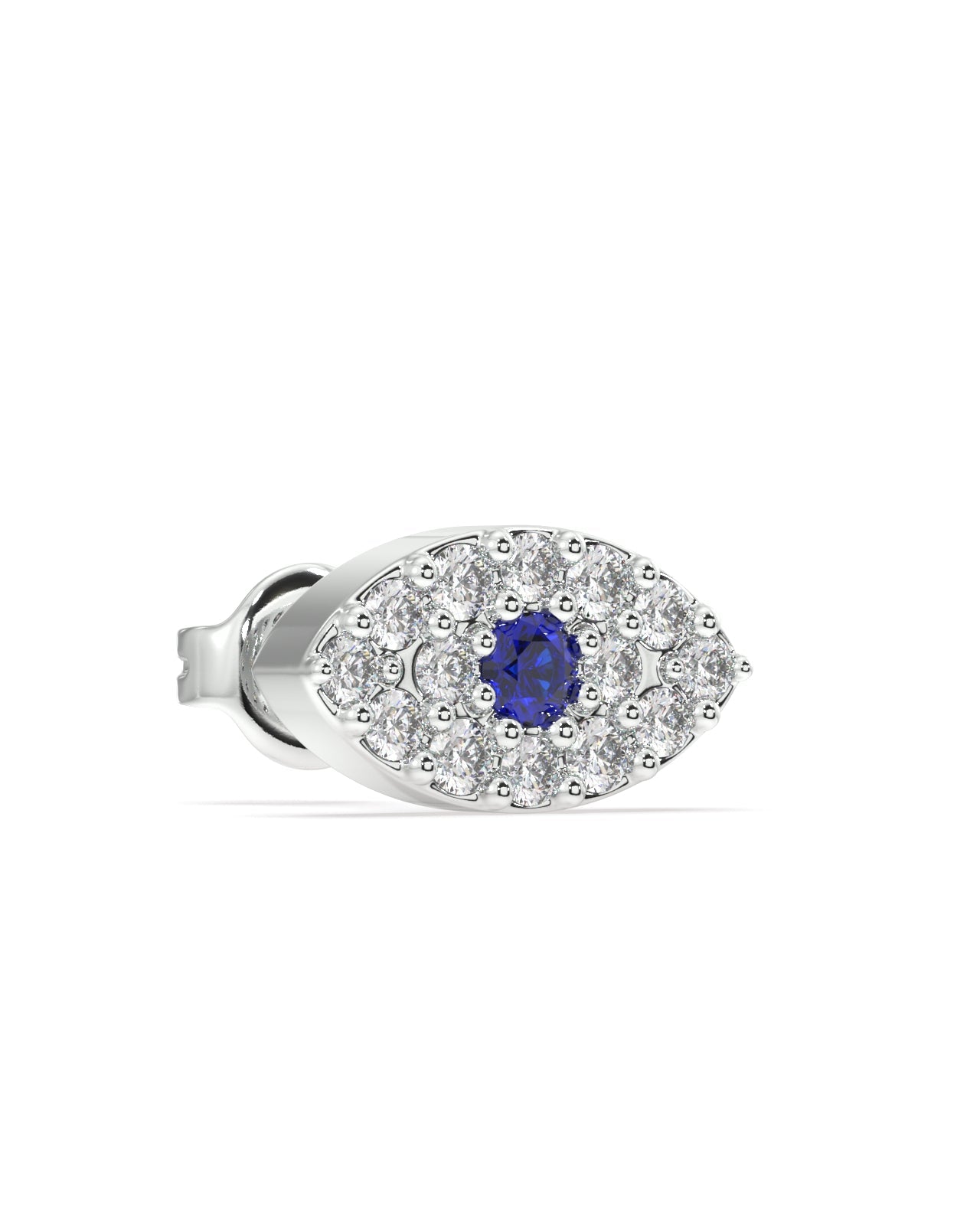 Evil Eye Earring Stud With Zircons