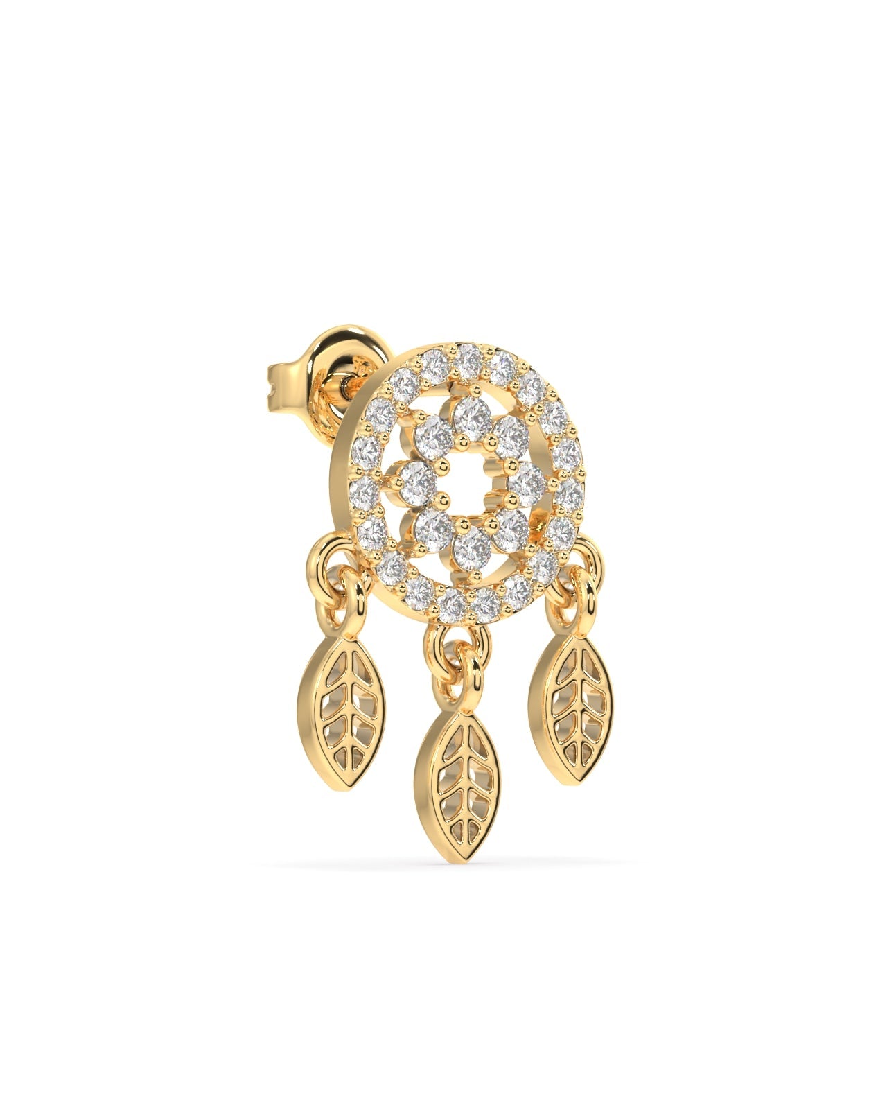 Dreamcatcher Stud Earrings - 18K Gold Plated