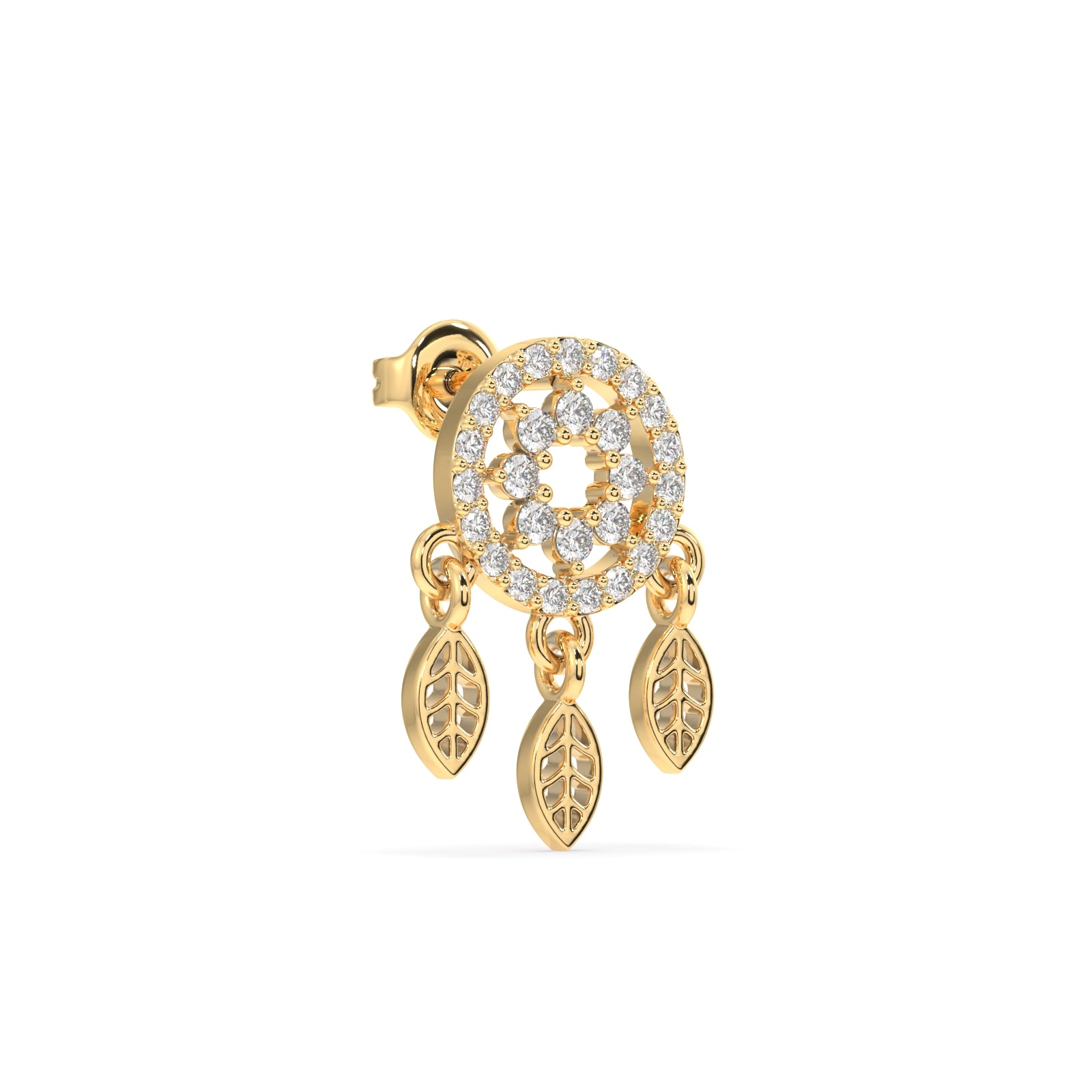 Dreamcatcher Stud Earrings - 18K Gold Plated