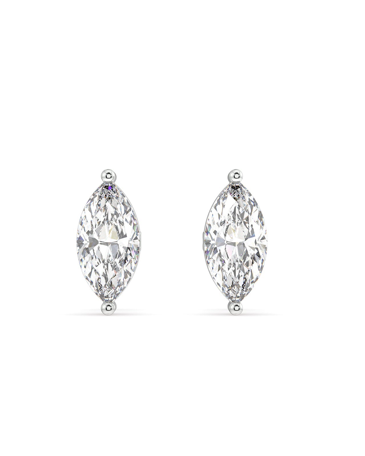 Single marquise stud earring