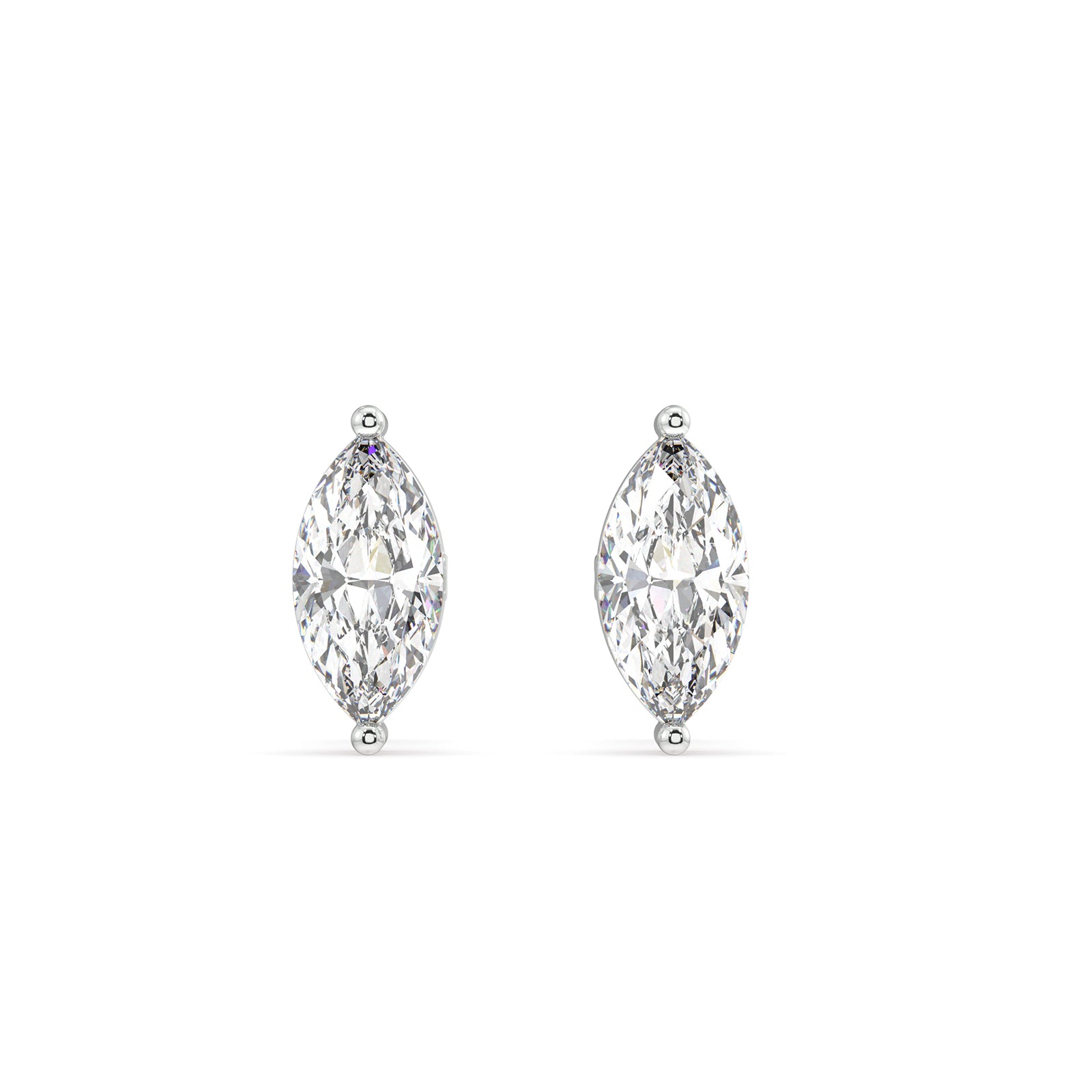 Single marquise stud earring