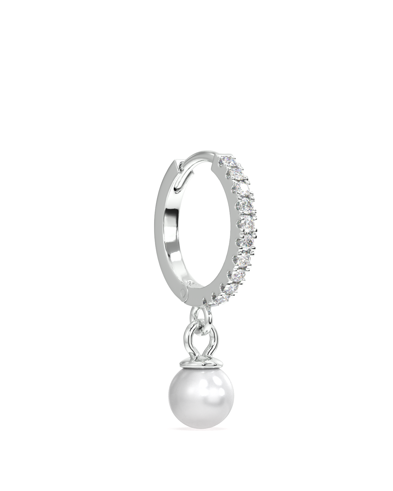 Mini pearl drop Hoop