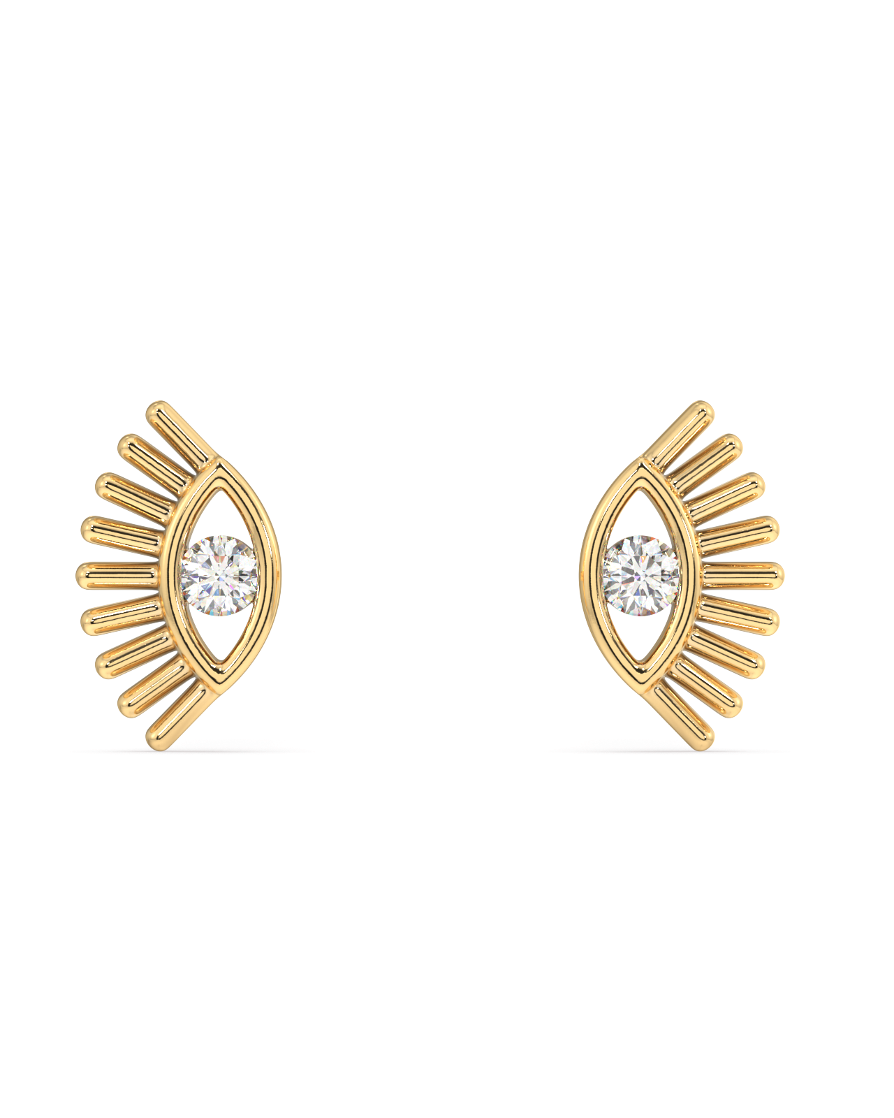 Dainty evil eye stud pair