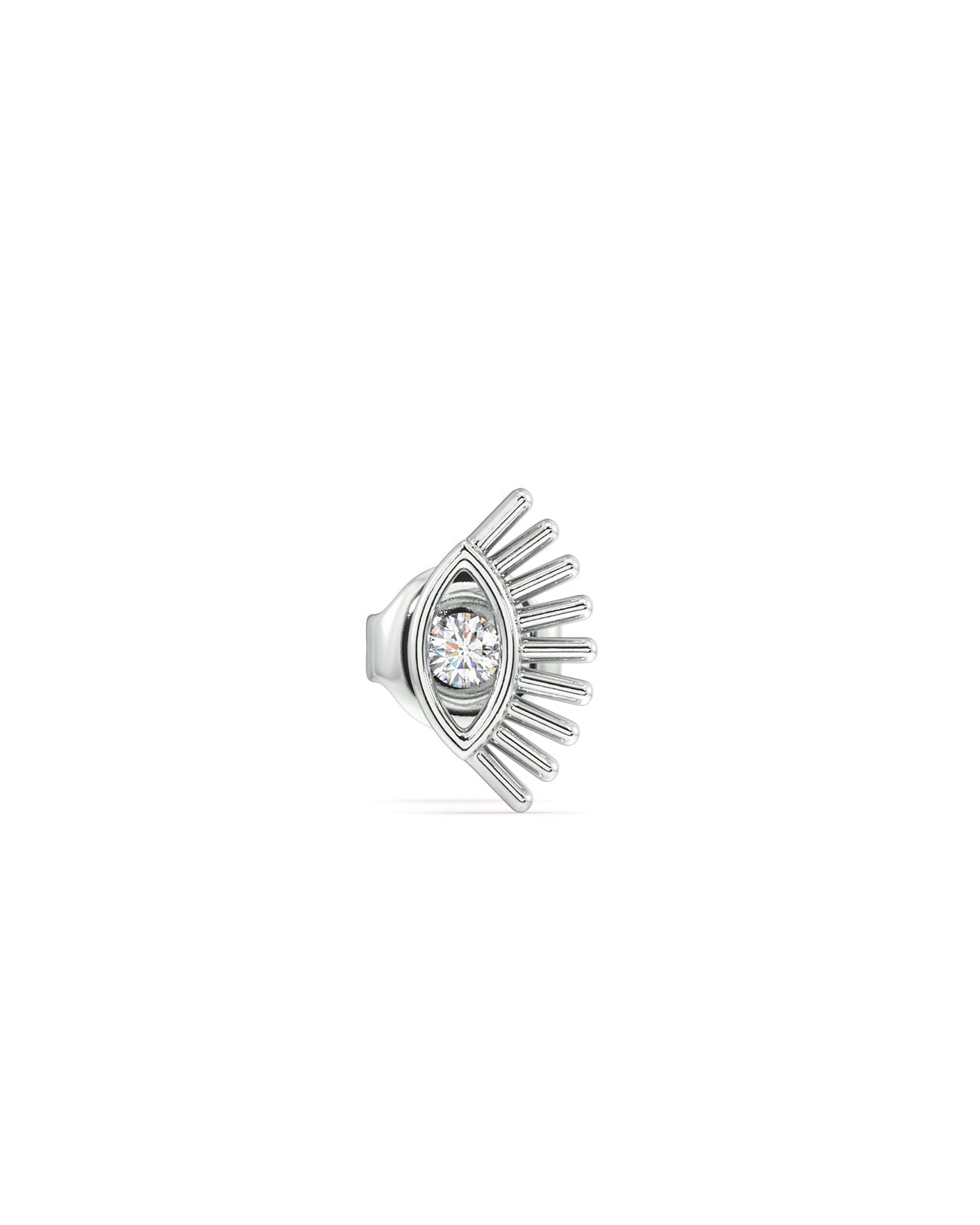 Dainty evil eye stud pair