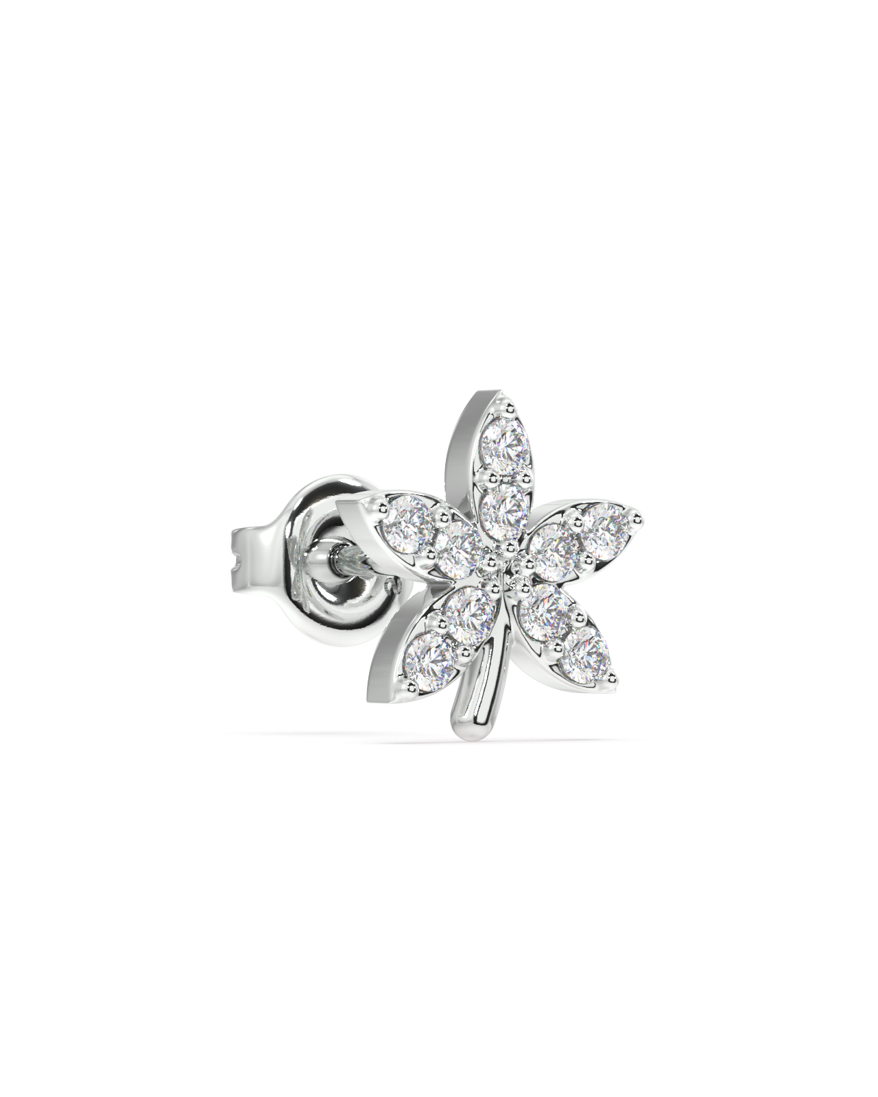 Plant shape stud earring set - Pair