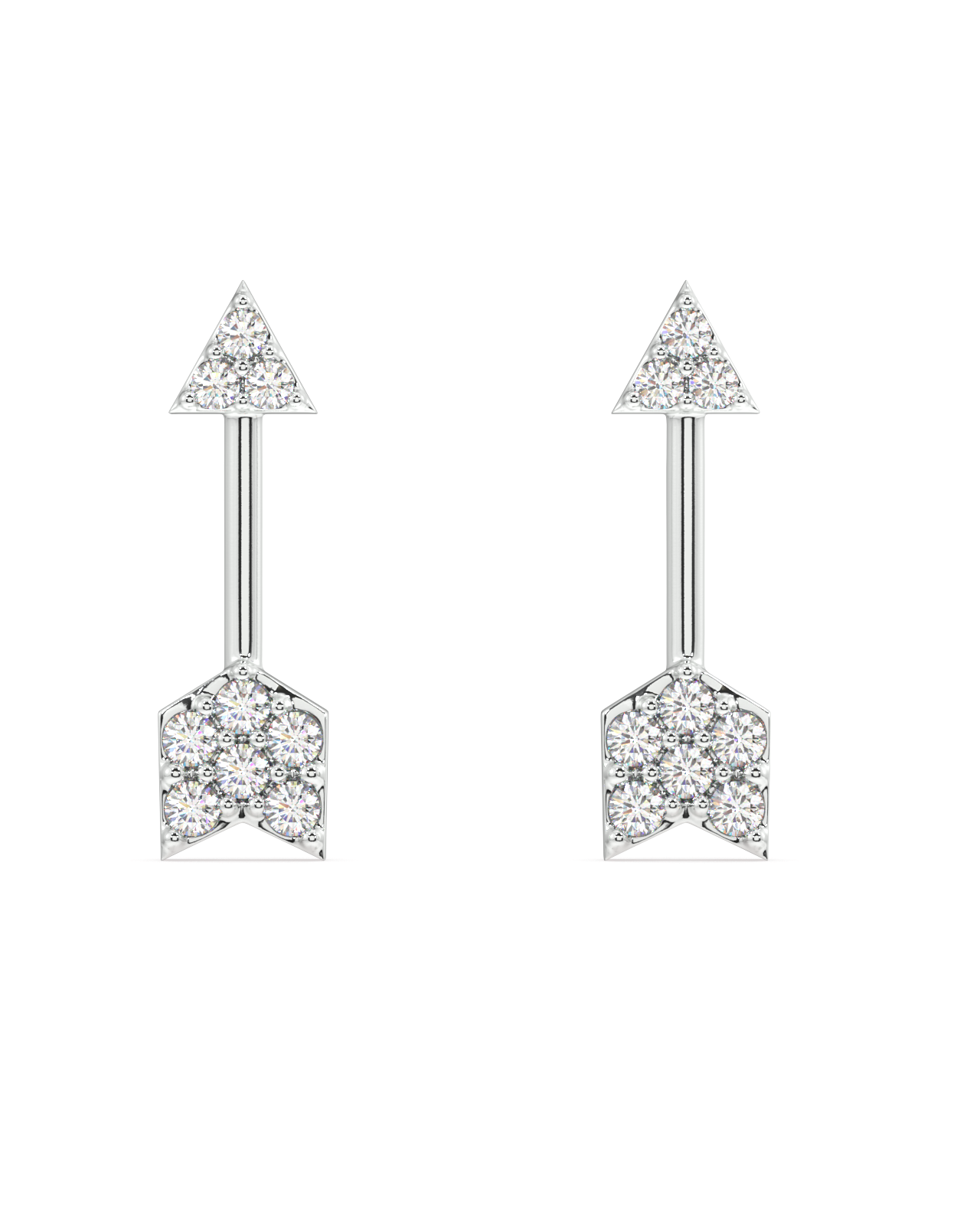 Cz paved arrow stud