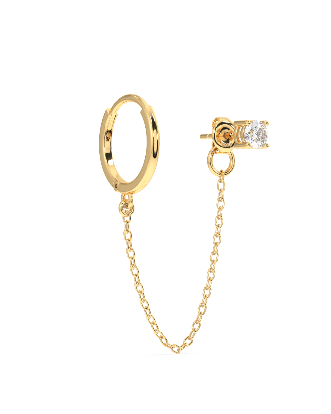 Claw Hoop Connector Chain Earrings