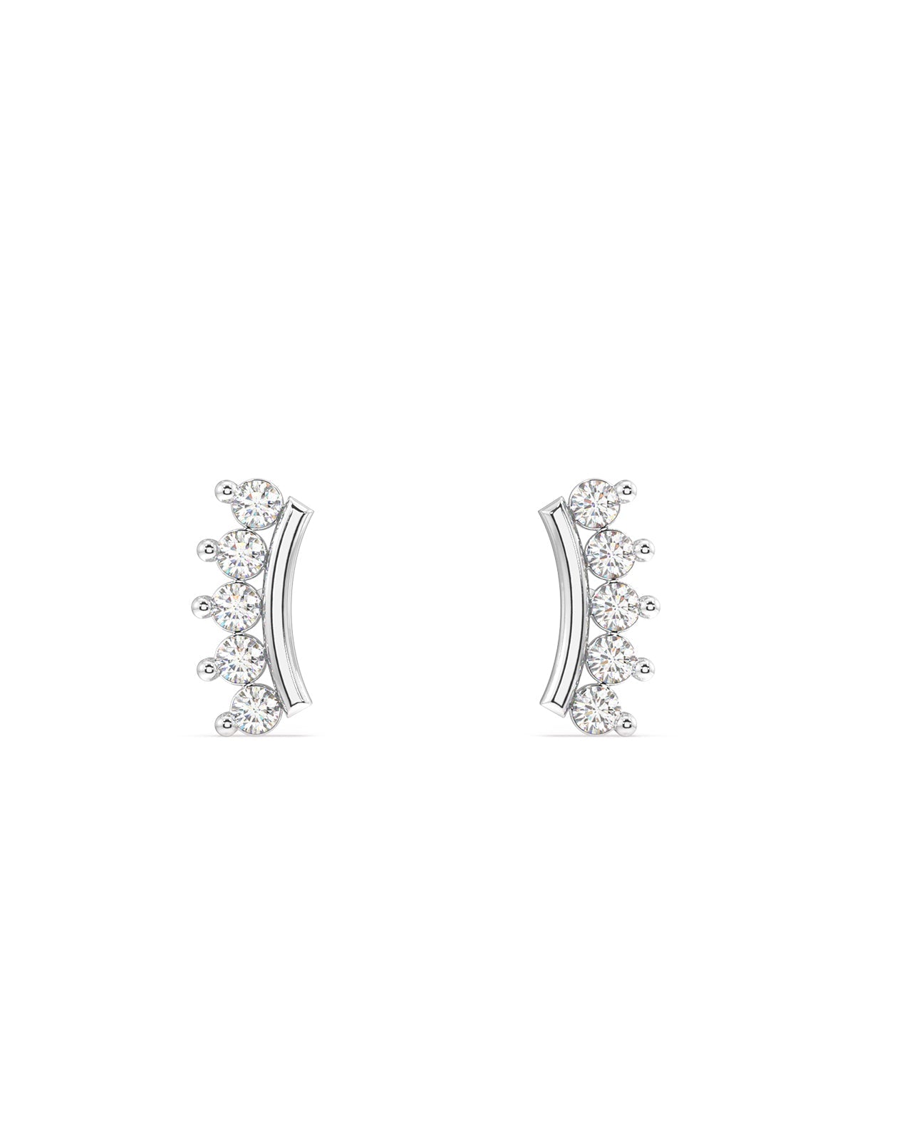 Minimal zirconia curve bar ( small size ) - Pair