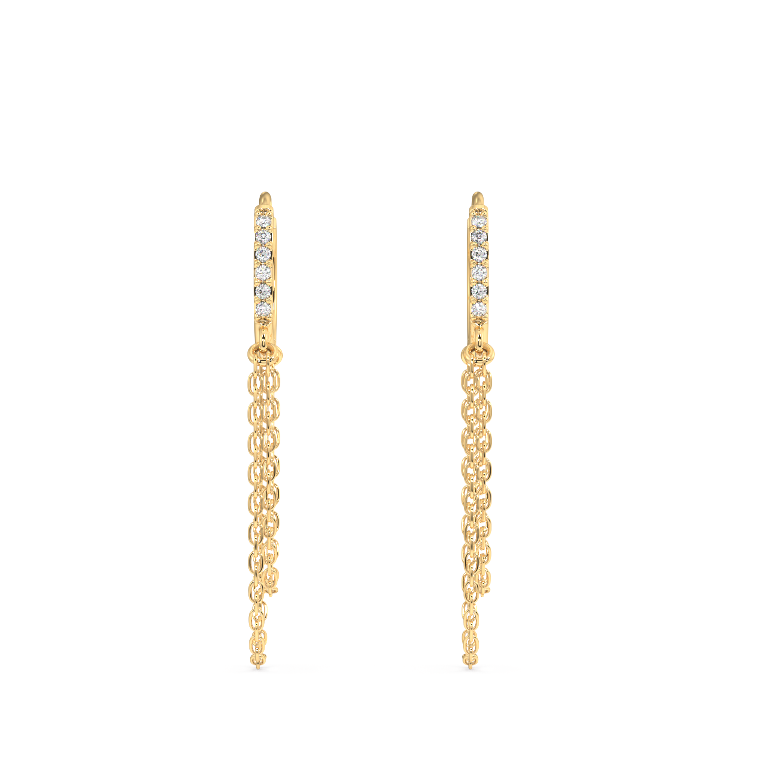 Statement Double Chain Hoop Earring