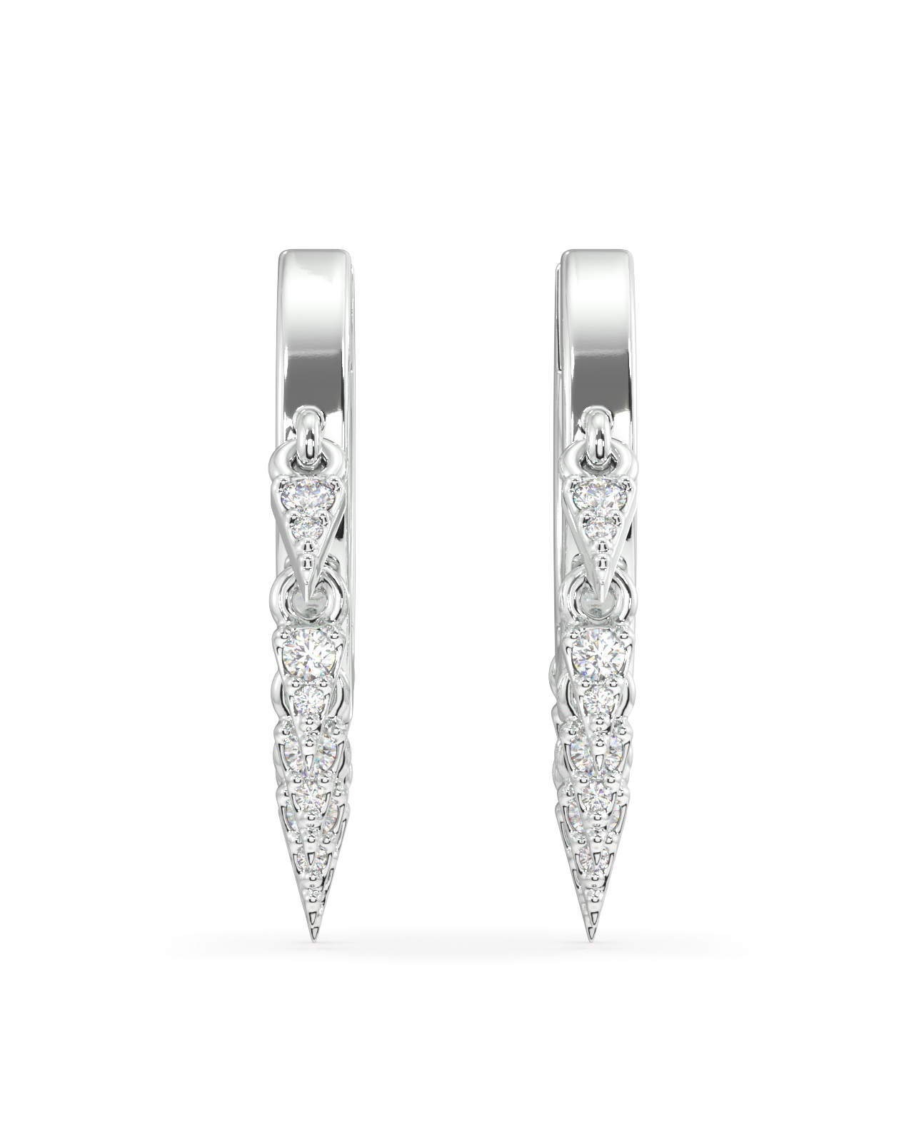 Multi bar charm hoop earring