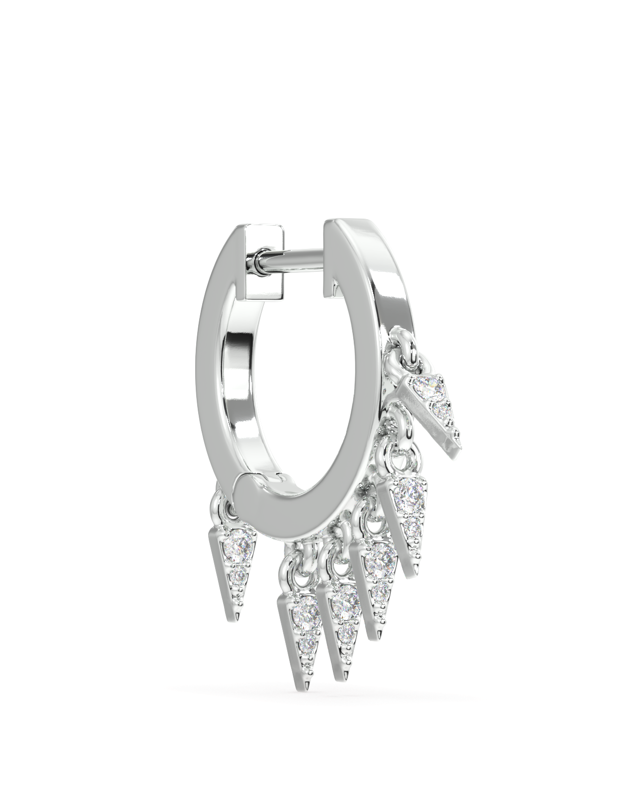 Multi bar charm hoop earring