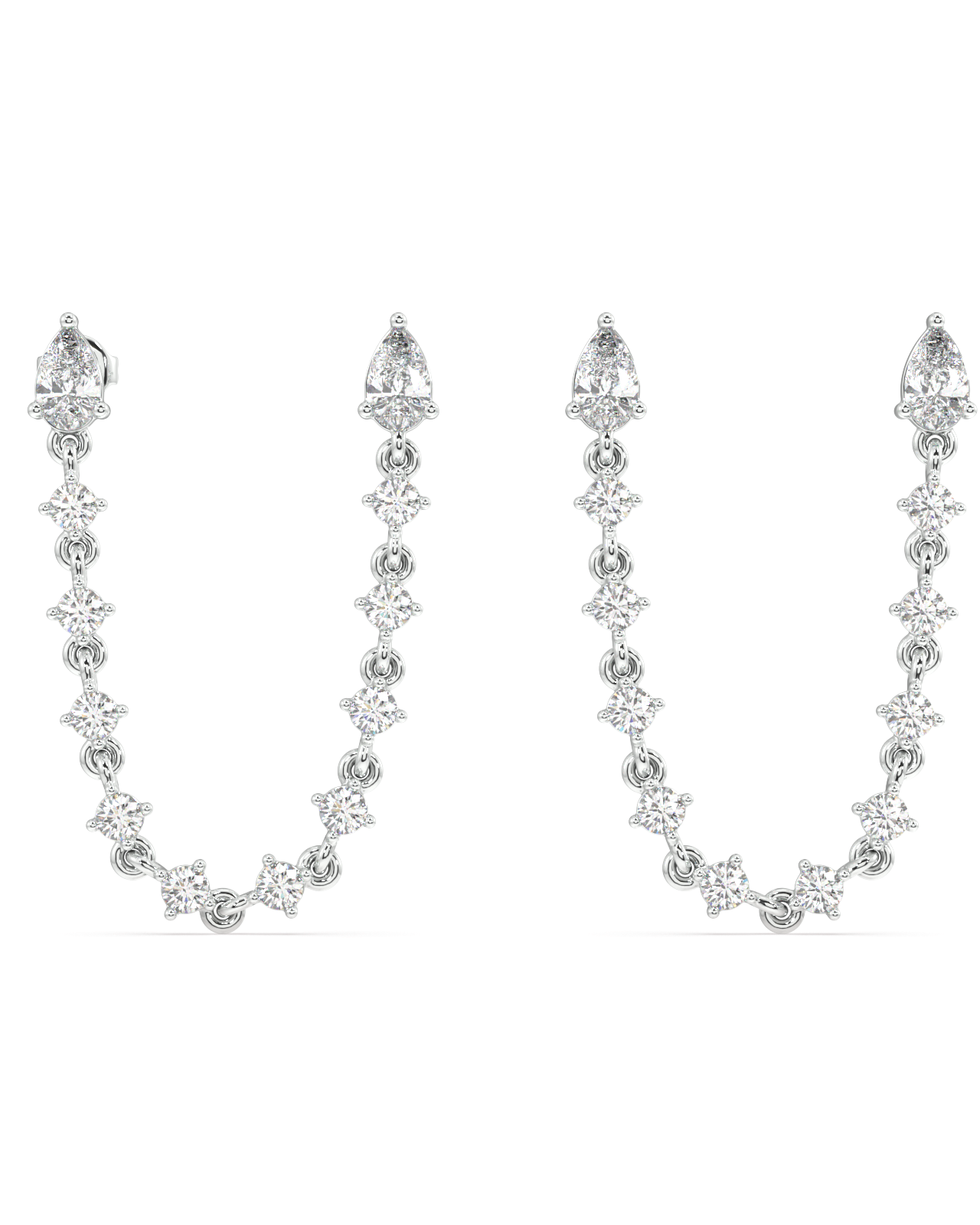Luxury multi stone chain connector