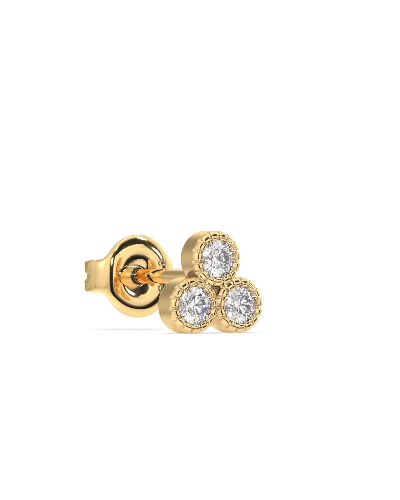 Symmetry Three Stone Stud Pair