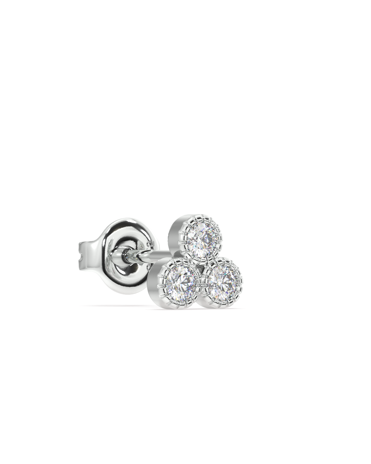 Symmetry Three Stone Stud Pair