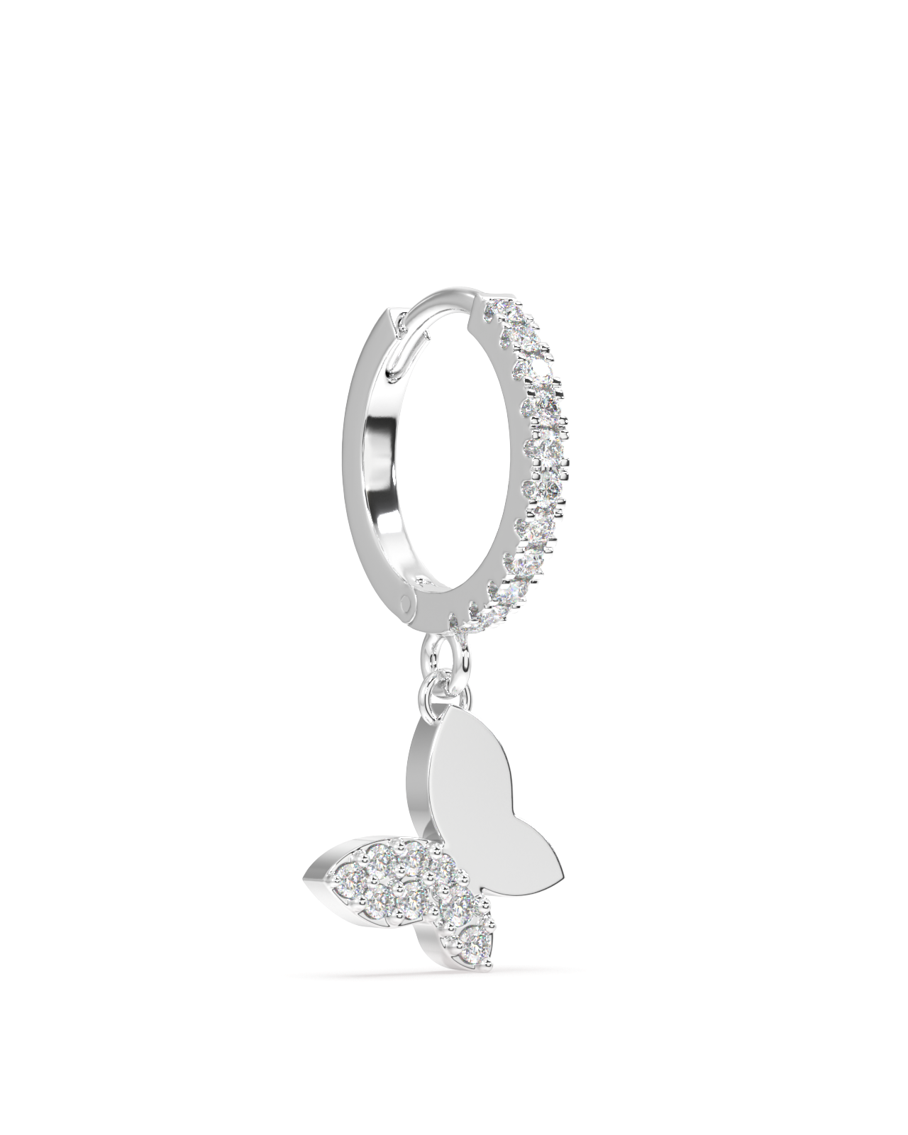 Butterfly charm hoop