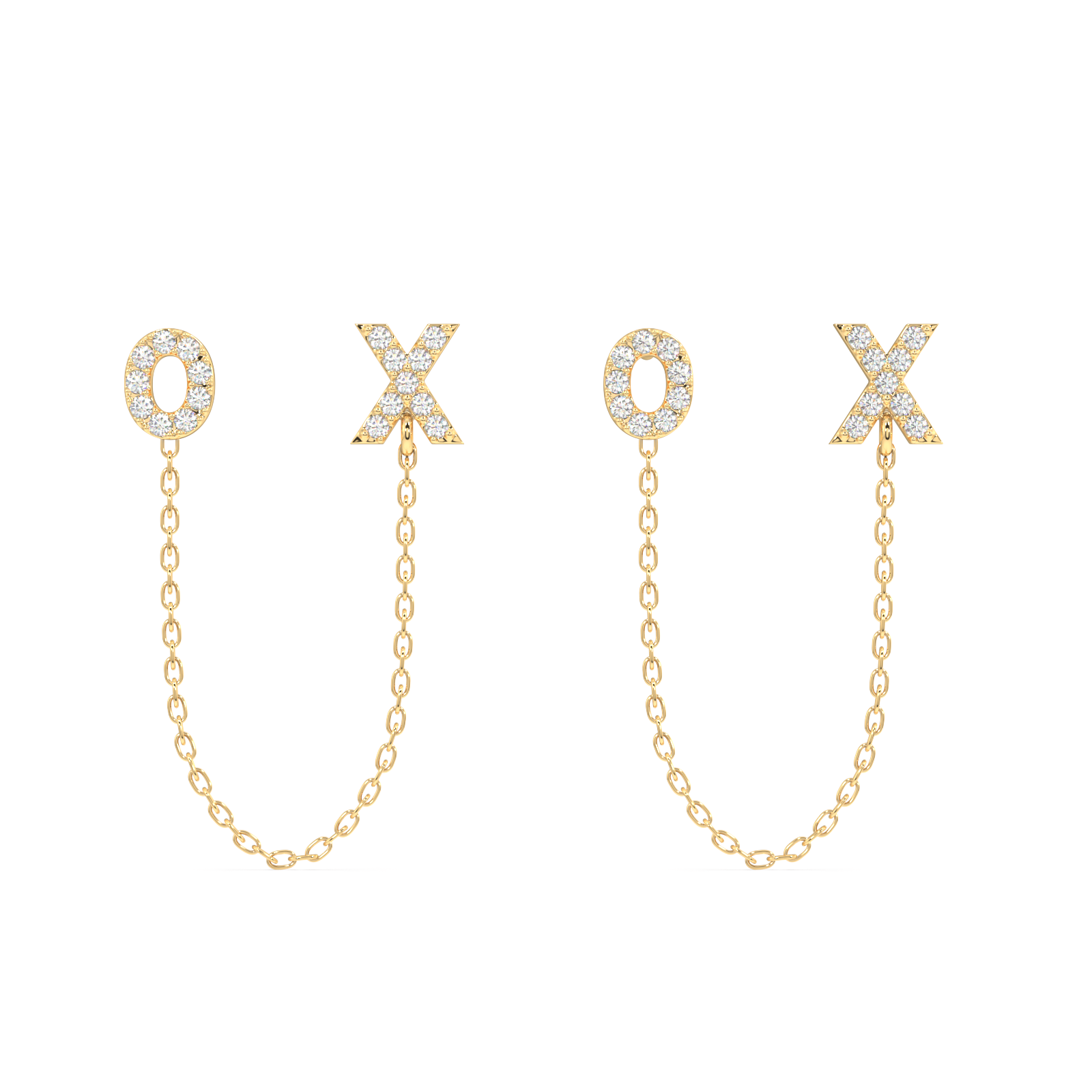 XO - 3 in 1 chain connector earring