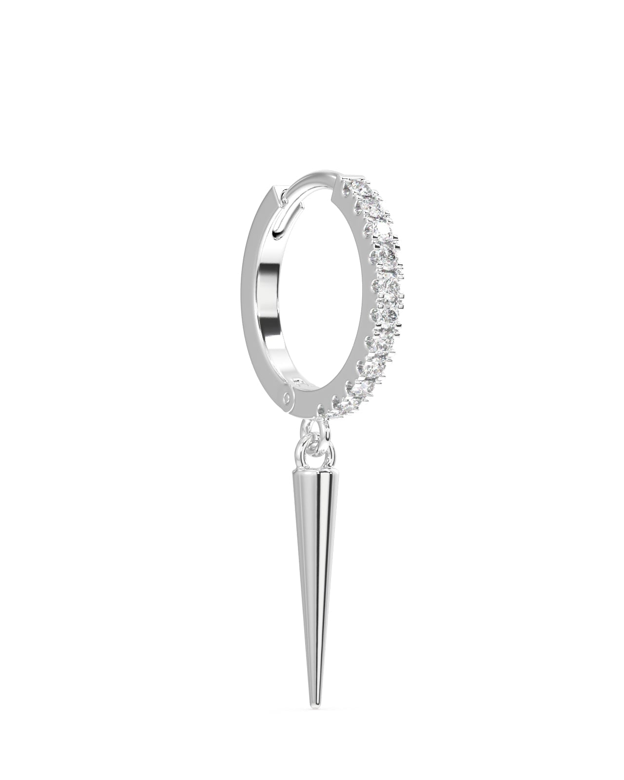 Silver Bar Hoop