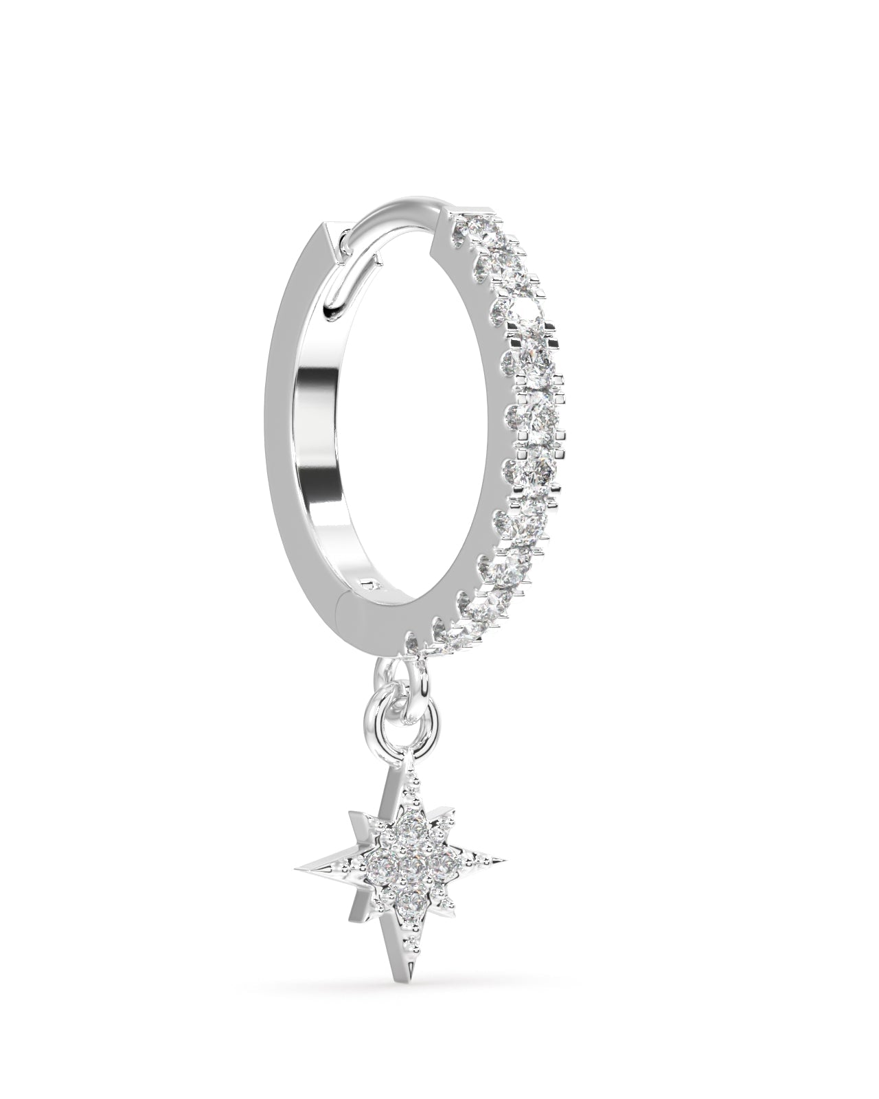 Celestial Silver Hoop