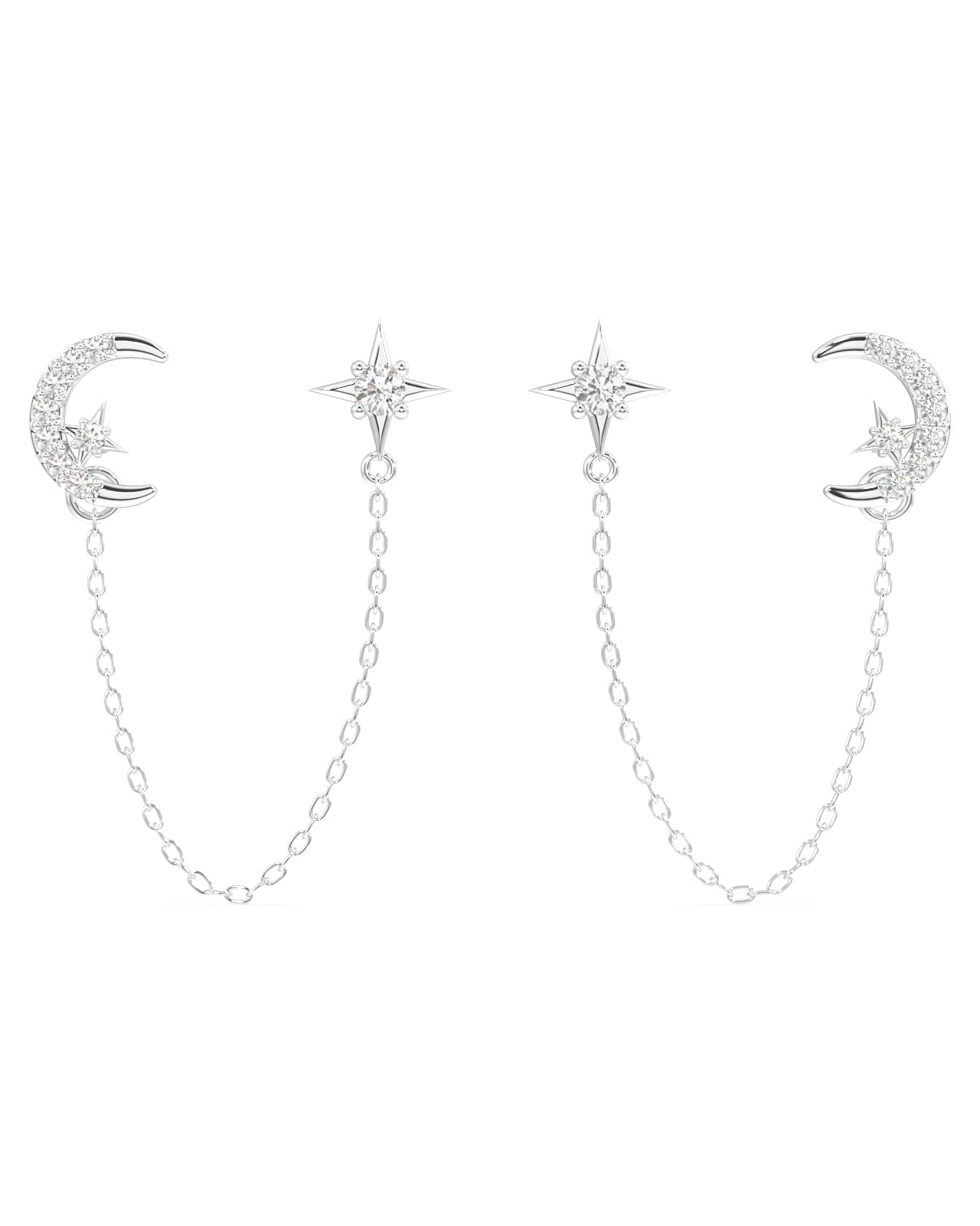 moon star 3 in 1 chain connector - Pair