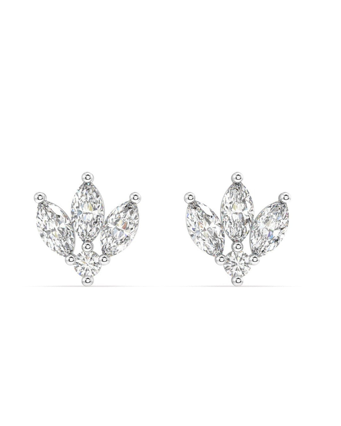 Three petal stud earring