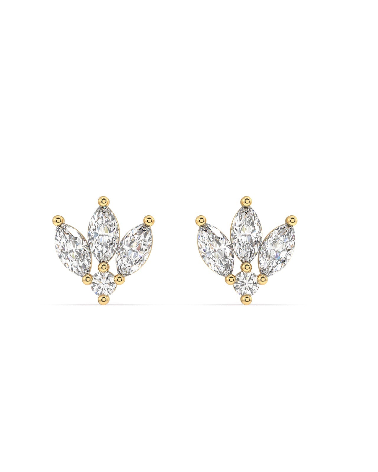Three petal stud earring