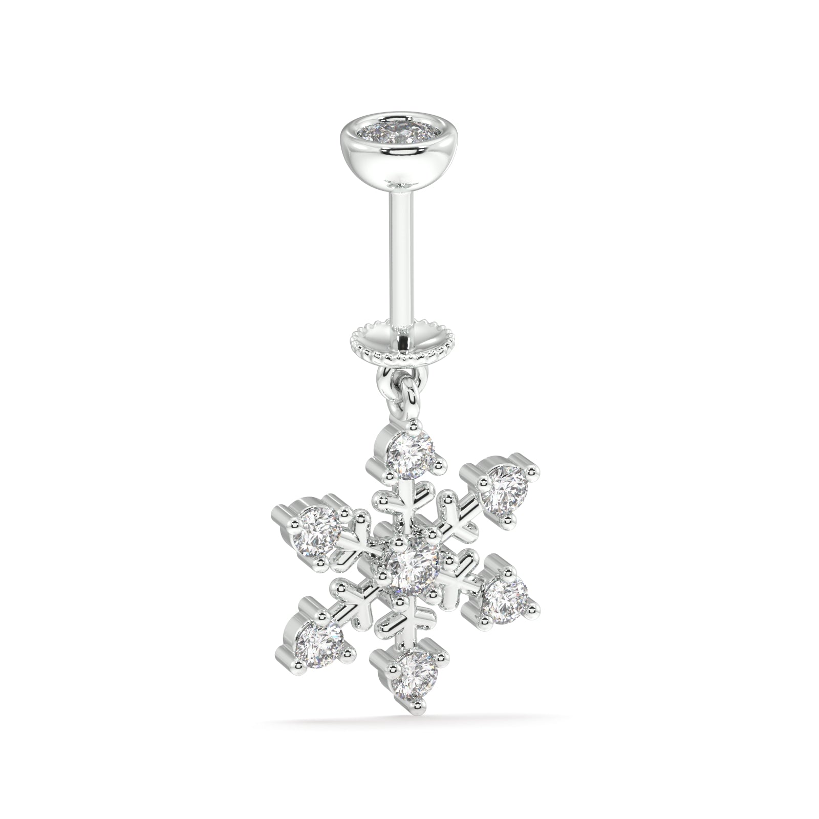 'Ice on ear' Snowflake - screw Helix Hanging