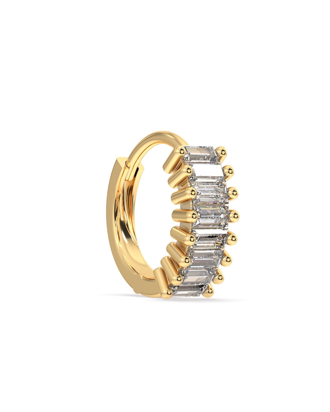 Baguette hoop - 18K Gold Plated