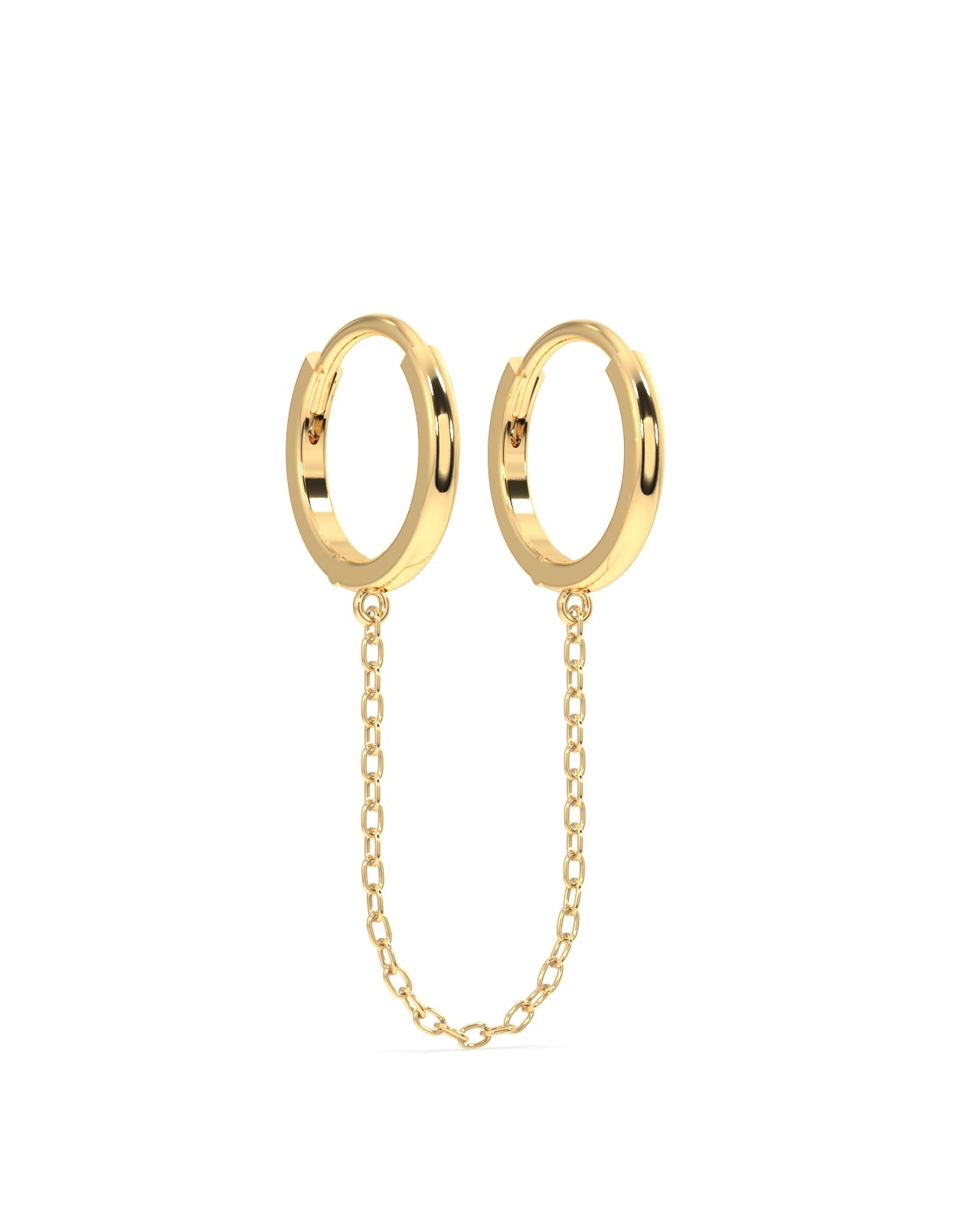 Chain connector essential hoops - 18K Gold Plated