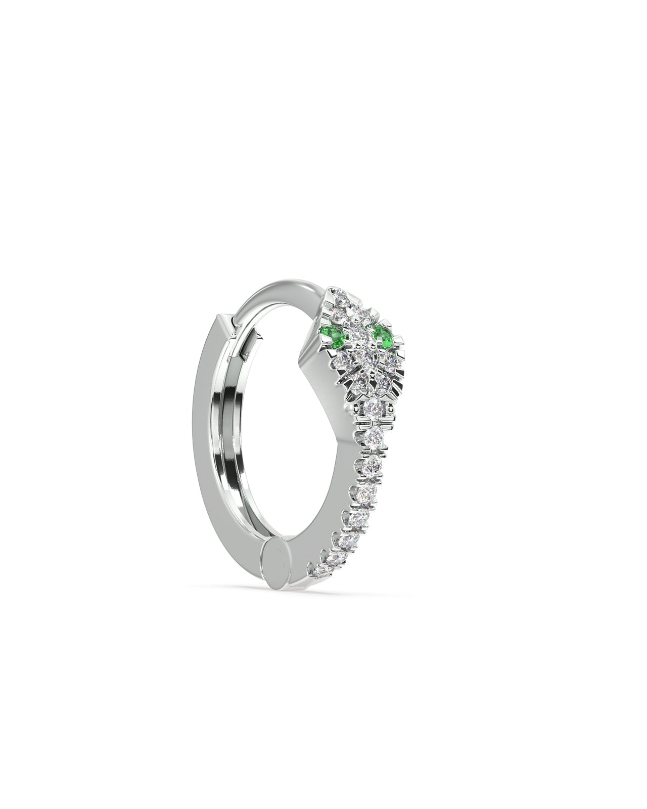 Zirconia snake hoop - Pair