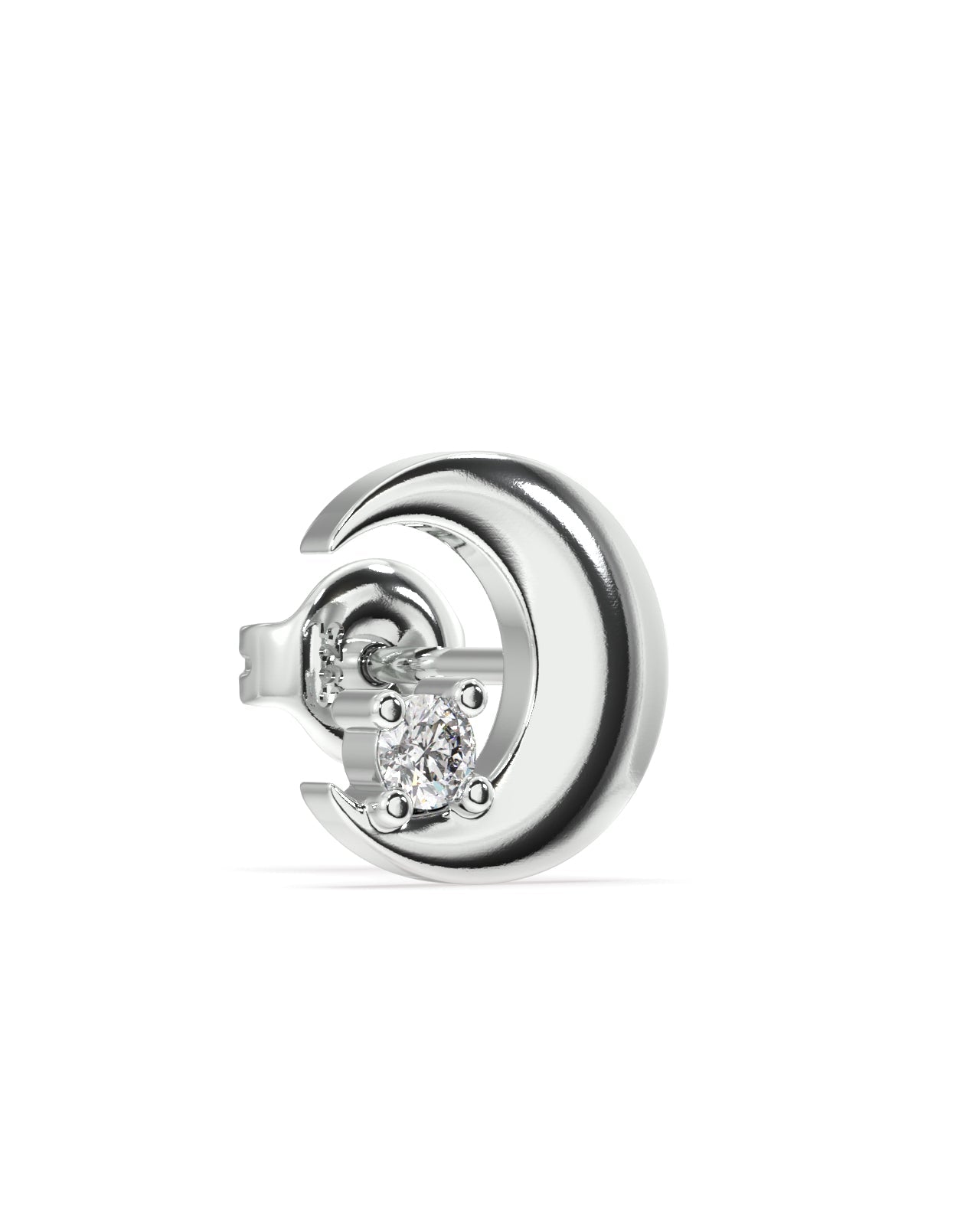 Mismatched Star with a moon combination stud earring - Pair