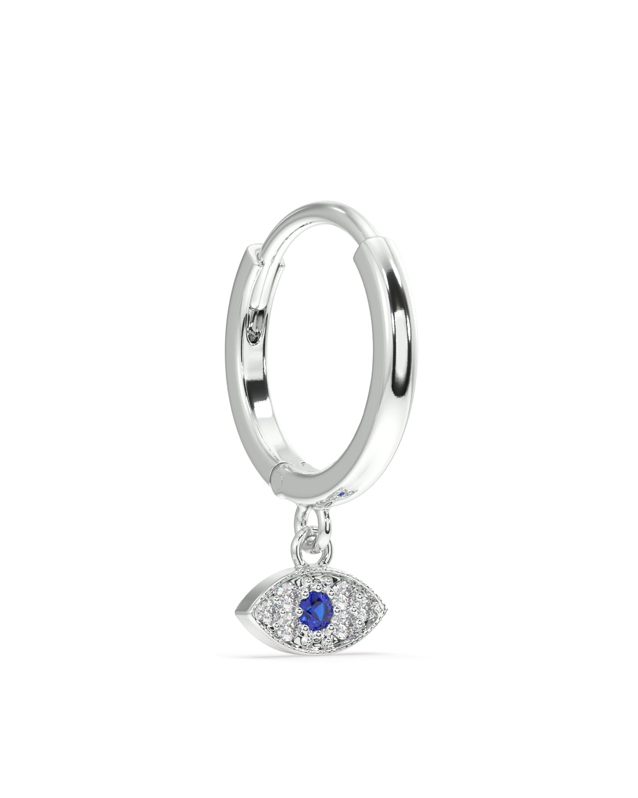 Evil Eye Charm Hoops