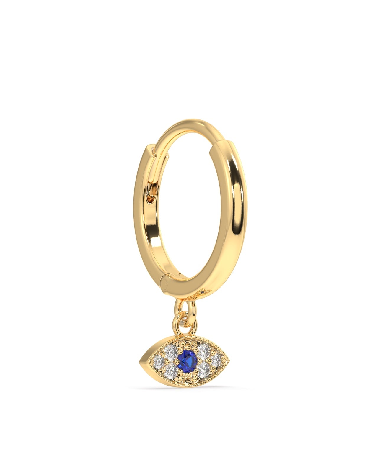 Evil Eye Charm Hoops